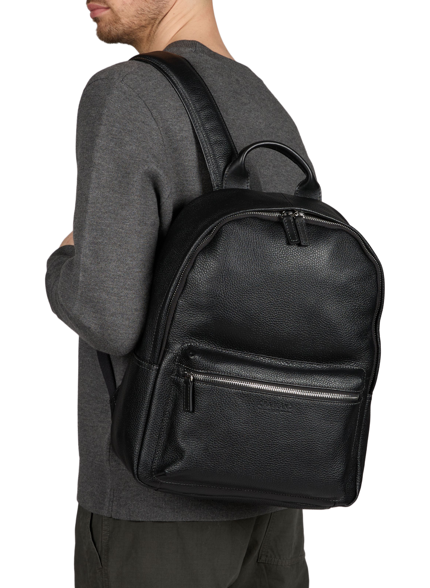 Cowhide leather backpack CHABRAND Black