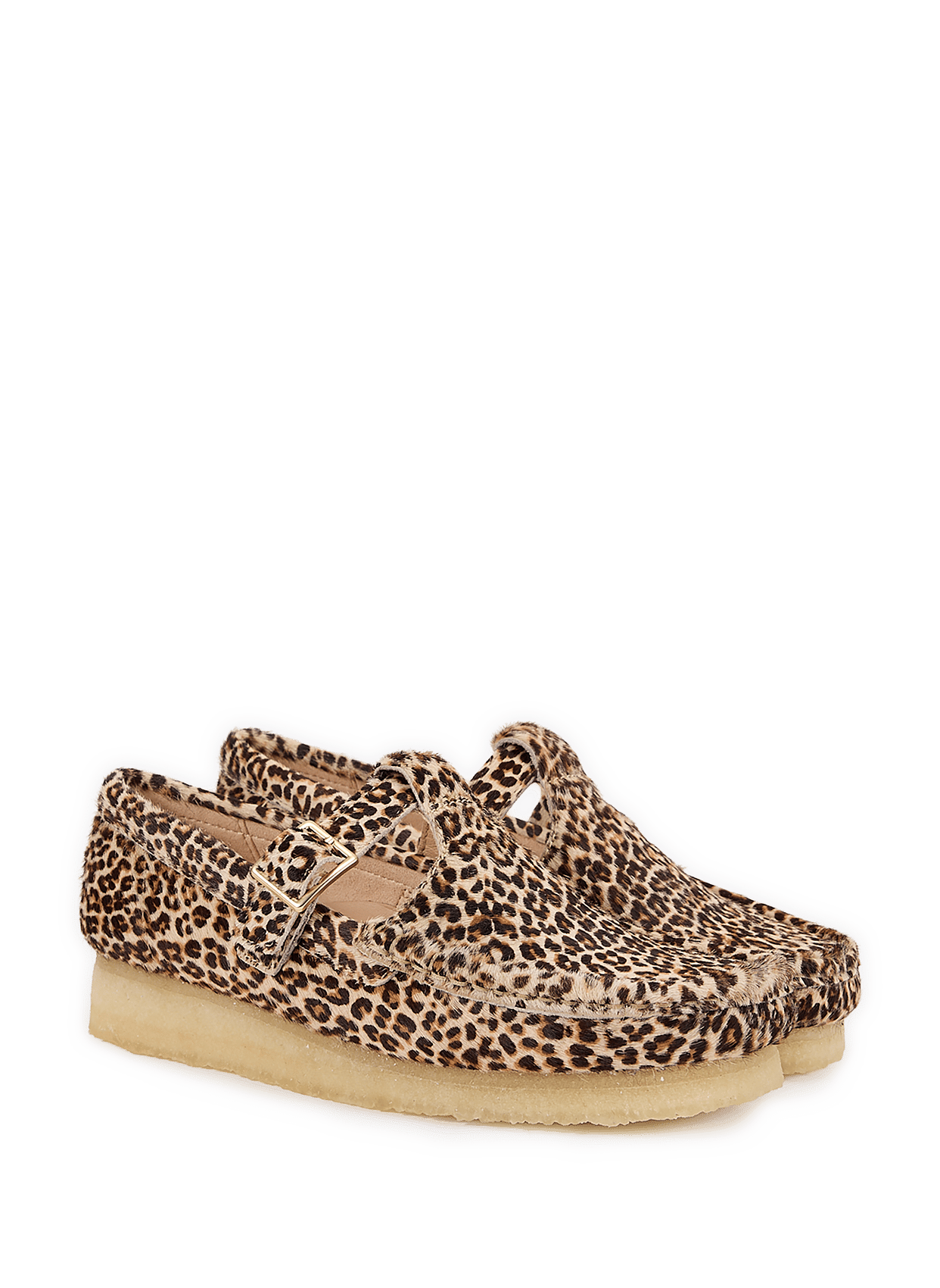 Mocassins léopard Wallabee en cuir CLARKS Multicolore