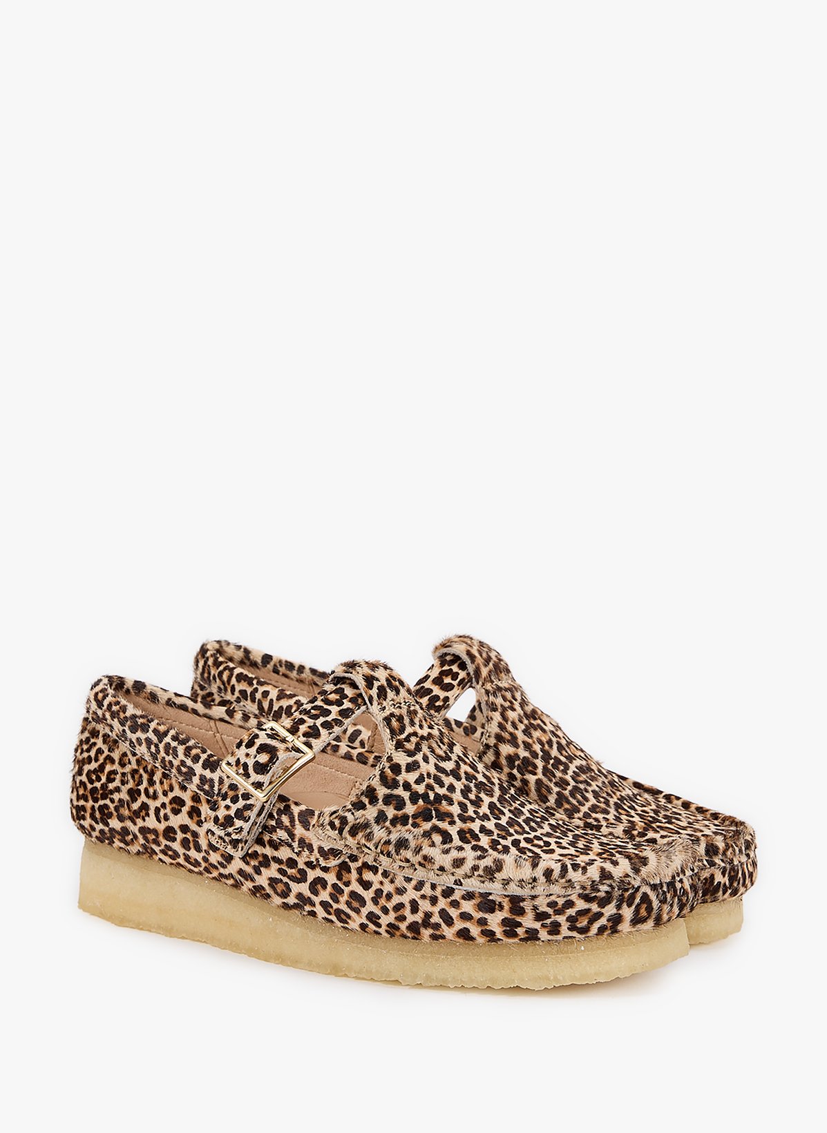 Mocassins léopard Wallabee en cuir