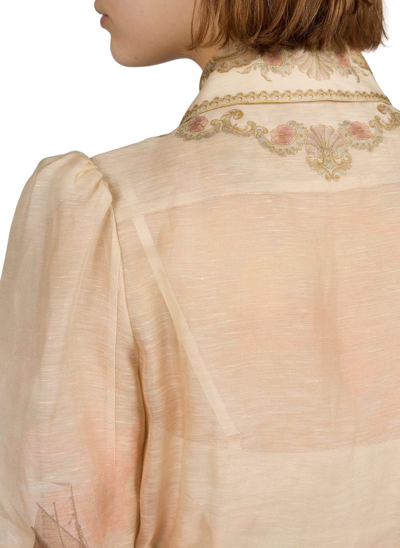 Mini robe Marine Rebellion à fleurs en lin et soie ZIMMERMANN Multicolore