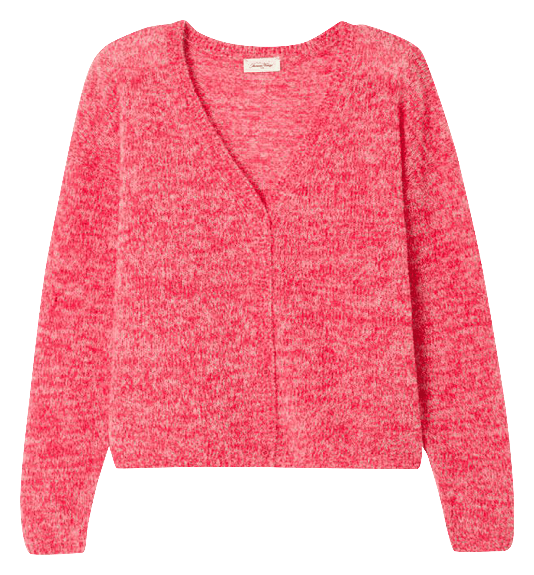 Gilet droit col v en laine mélangée nuggy AMERICAN VINTAGE Rouge