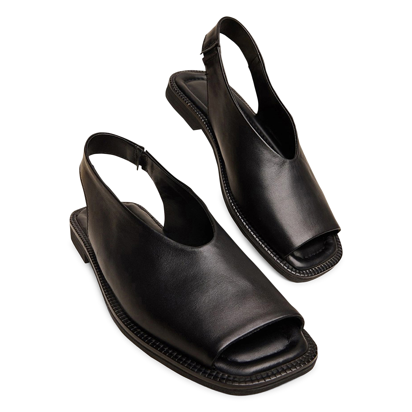 Ballerines slingbacks en cuir lisse jessy JONAK Noir