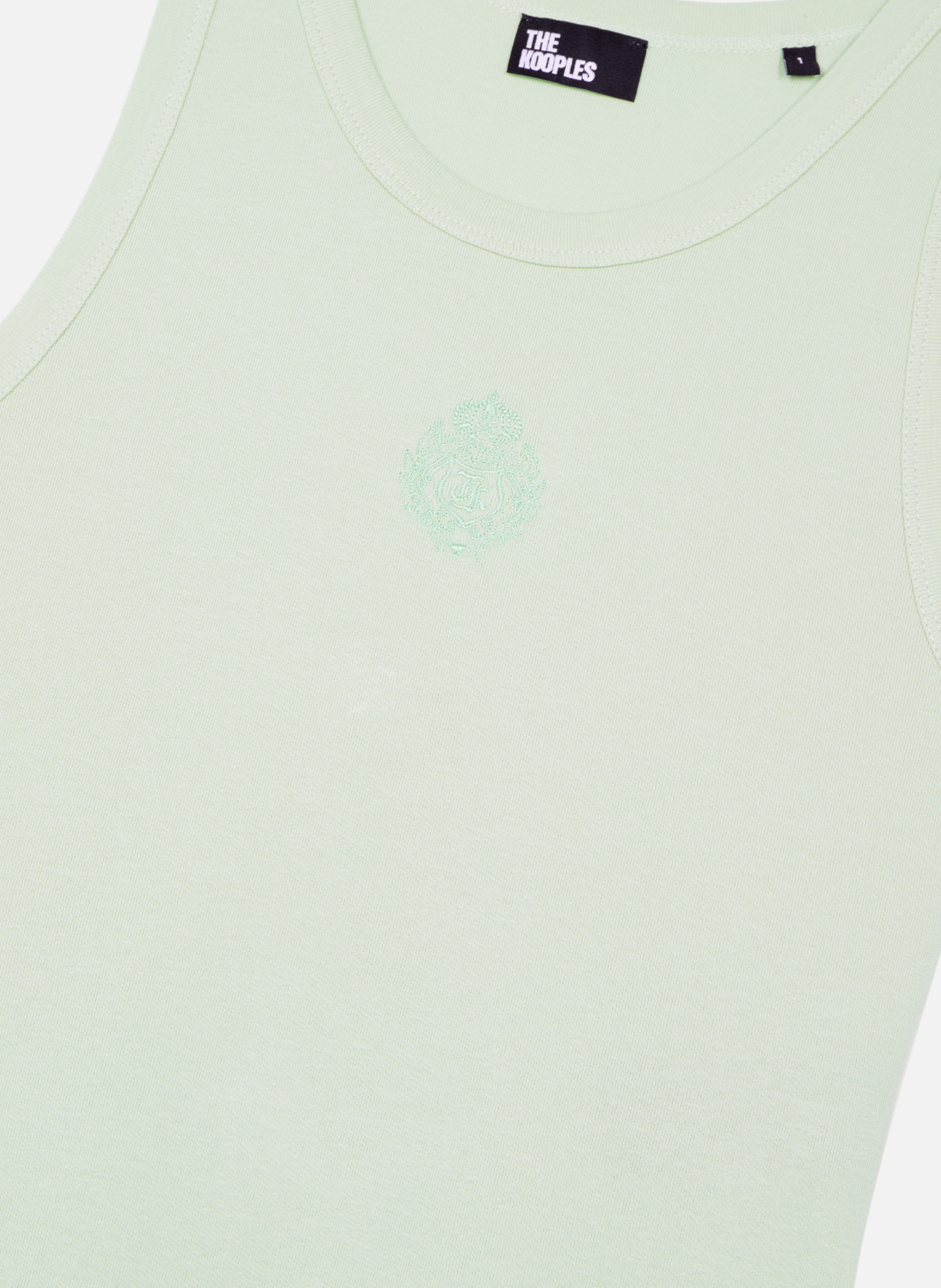 Débardeur en coton avec blason THE KOOPLES Vert