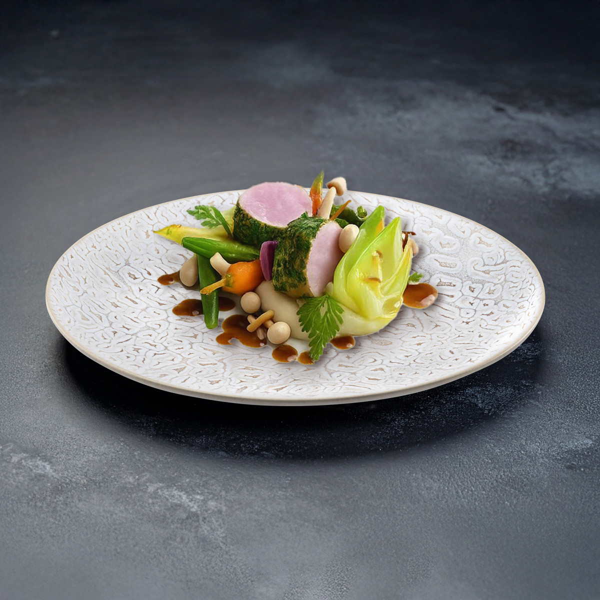 Explore - assiette plates forme coupe (lot de 6) MEDARD DE NOBLAT Beige