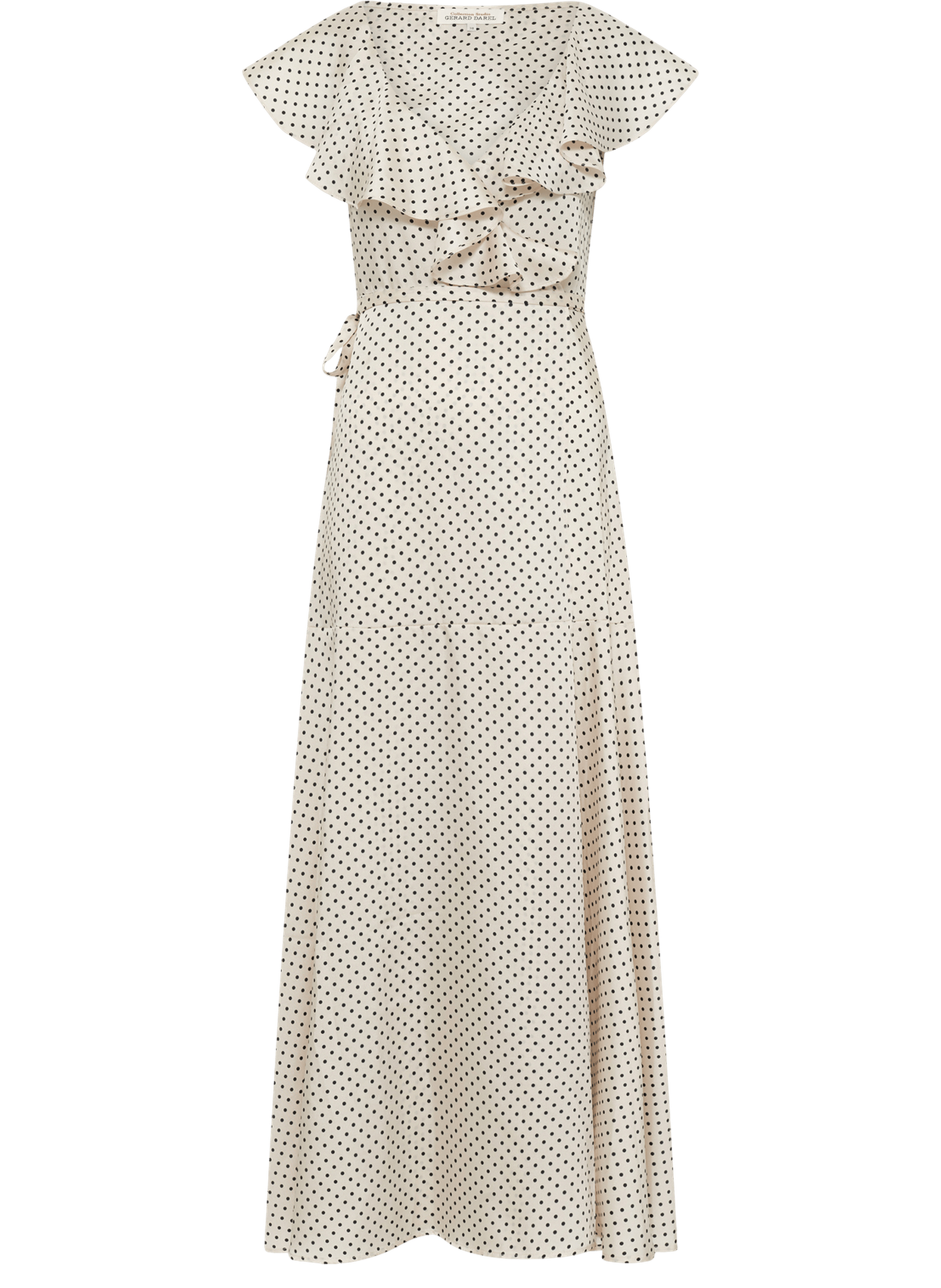 Robe longue portefeuille à pois - rika GERARD DAREL Beige