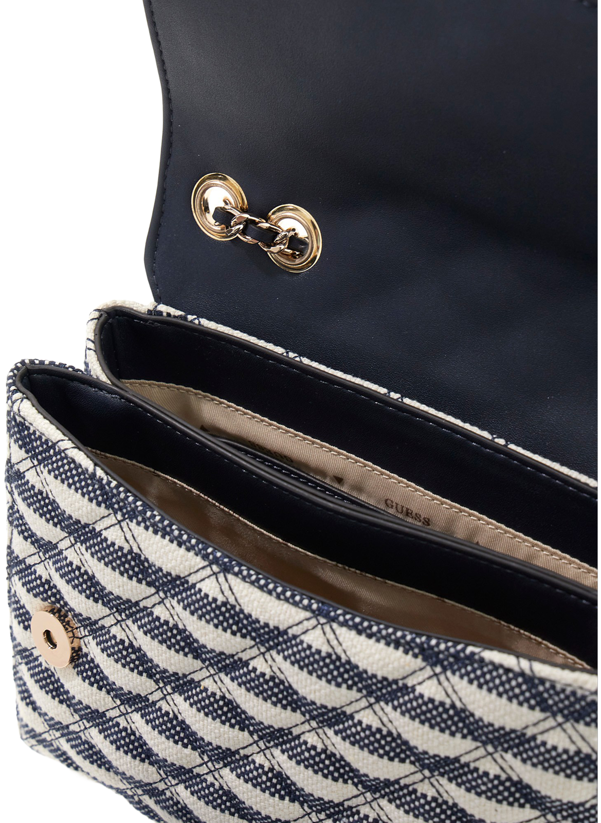 Sac à main Giully à rayures GUESS Bleu