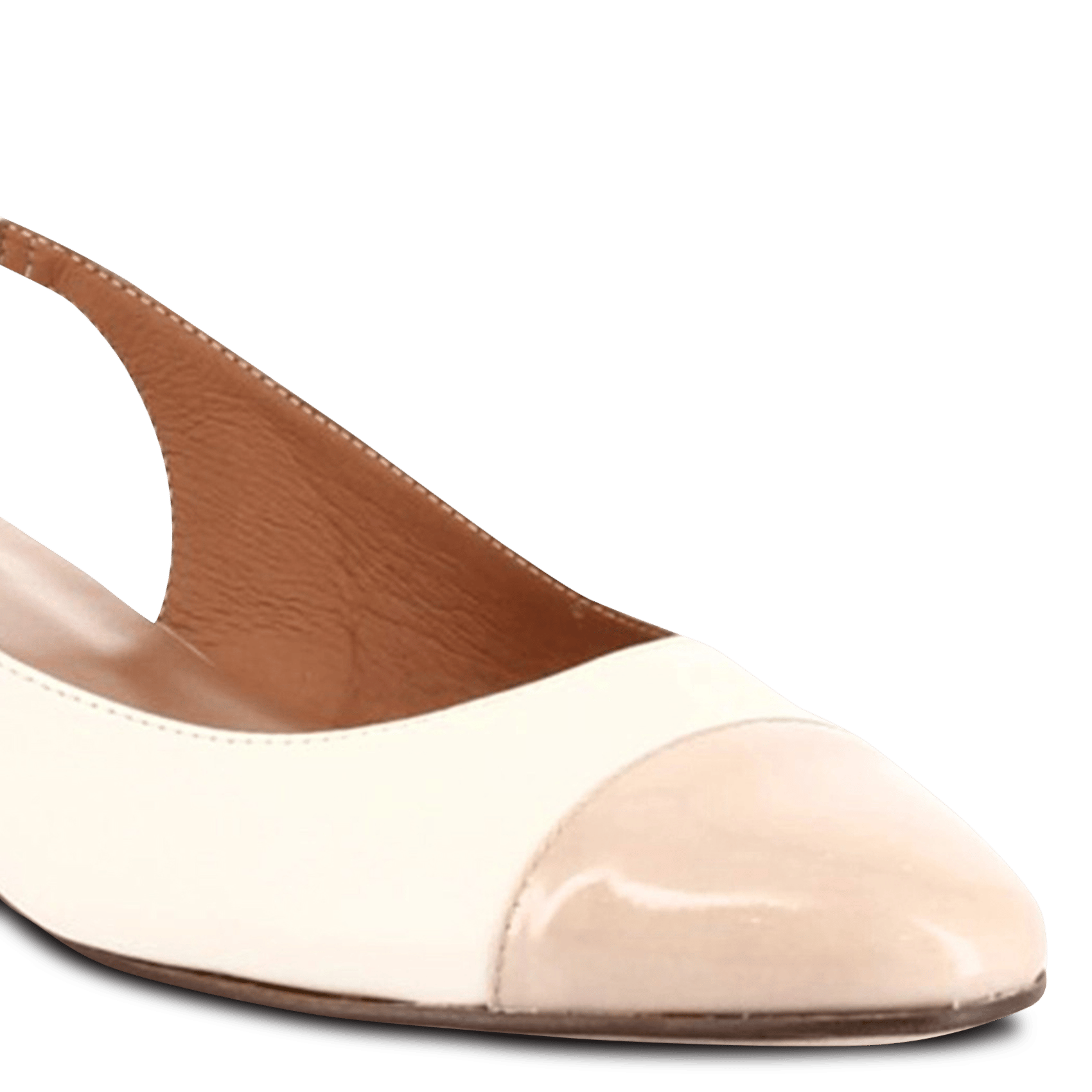 Ballerines slingback en cuir decision JONAK Beige