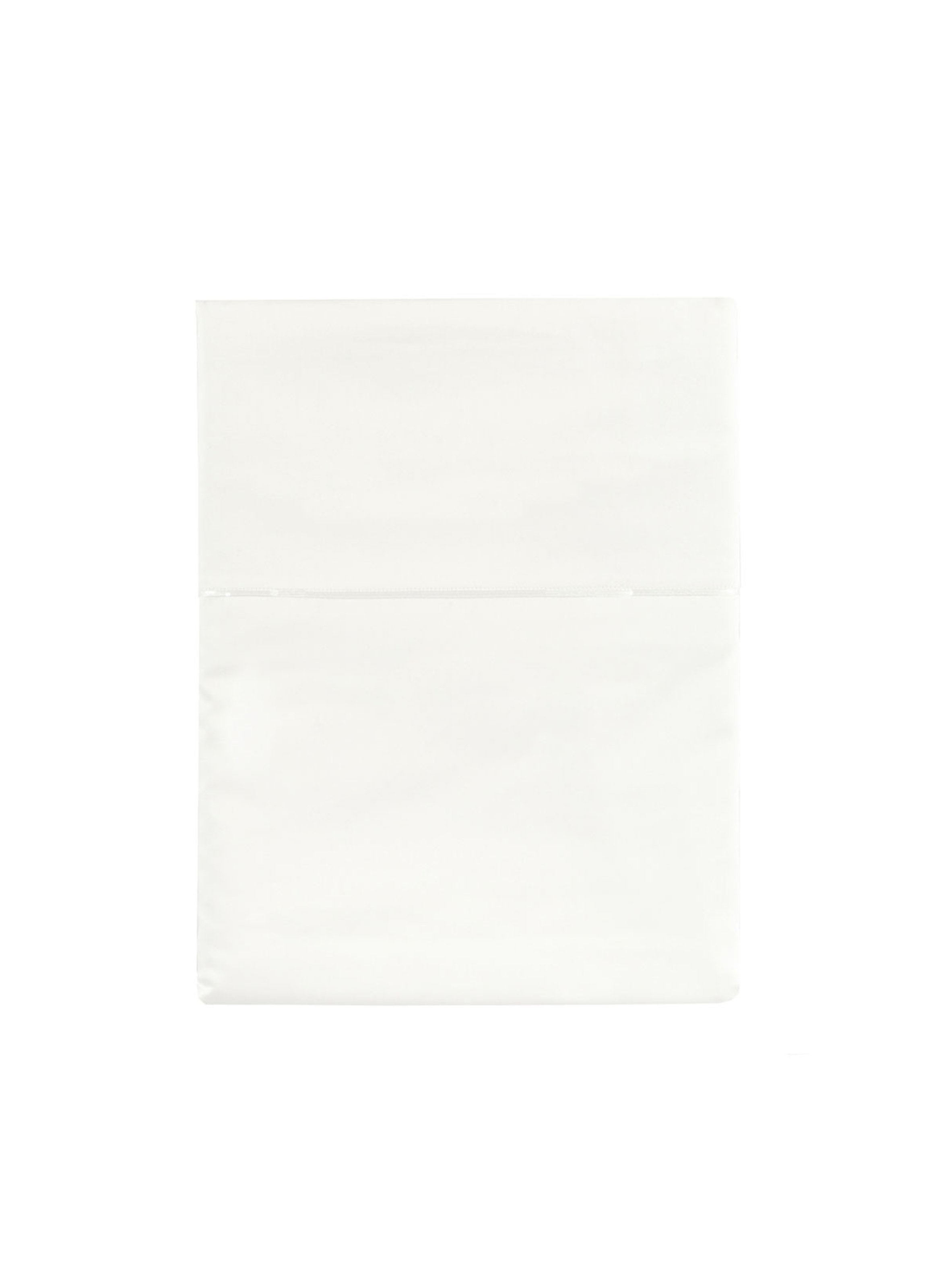 Drap plat uni en satin de coton bio, teophile ALEXANDRE TURPAULT Blanc