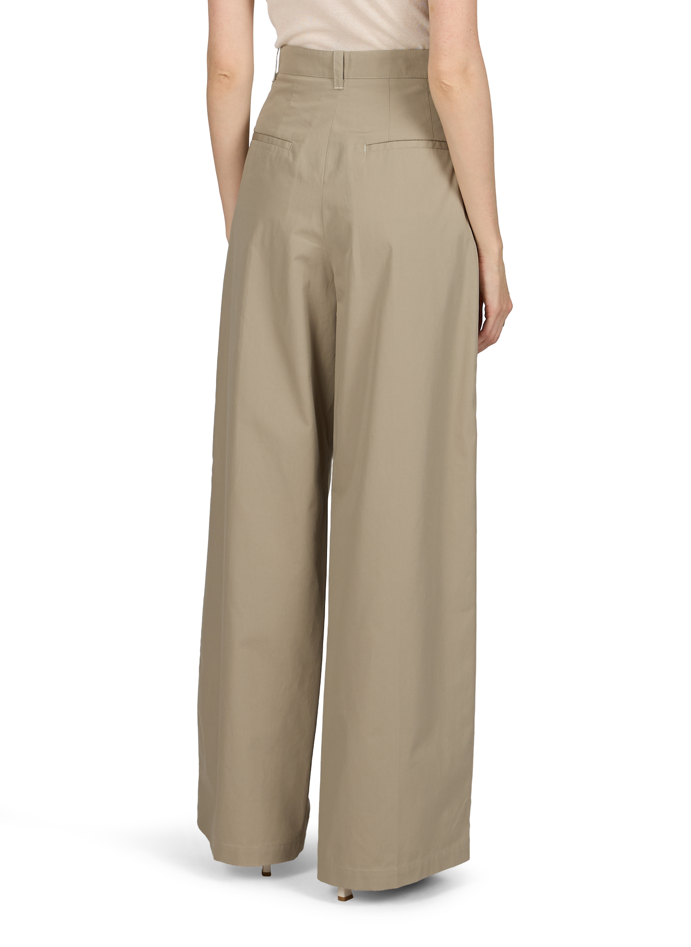 Straight and wide pleated cotton trousers A.P.C. Green