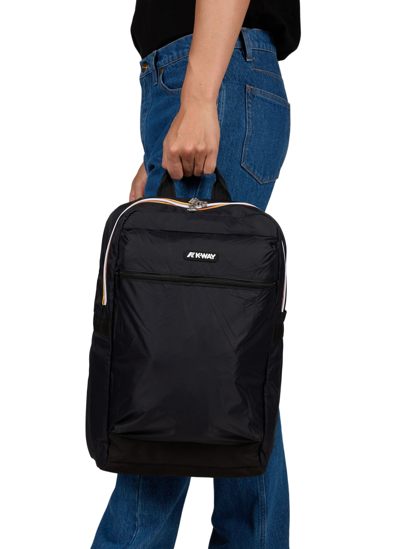 Laon padded backpack in ripstop fabric K-WAY Black