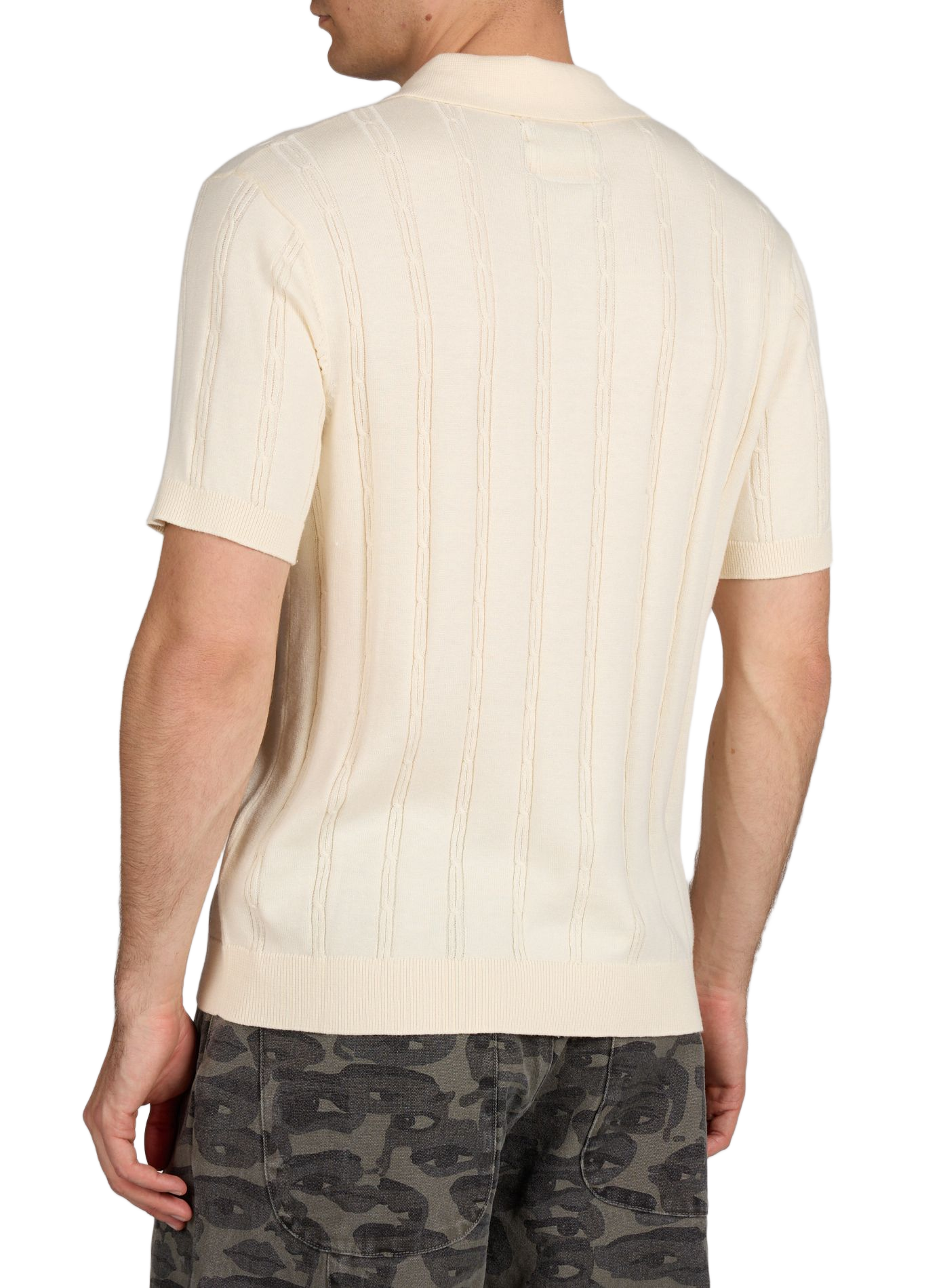 Polo à manches courtes en maille de coton KIDSUPER Beige