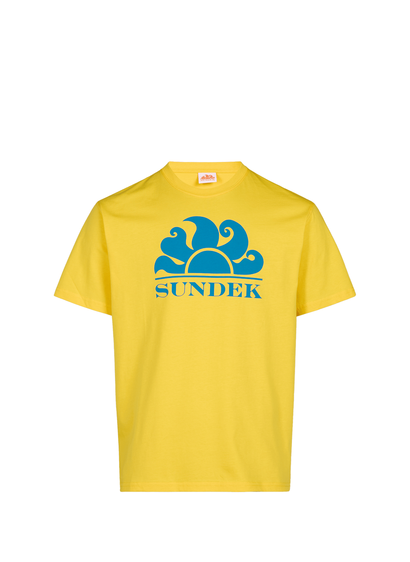 Round neck cotton t-shirt SUNDEK Yellow