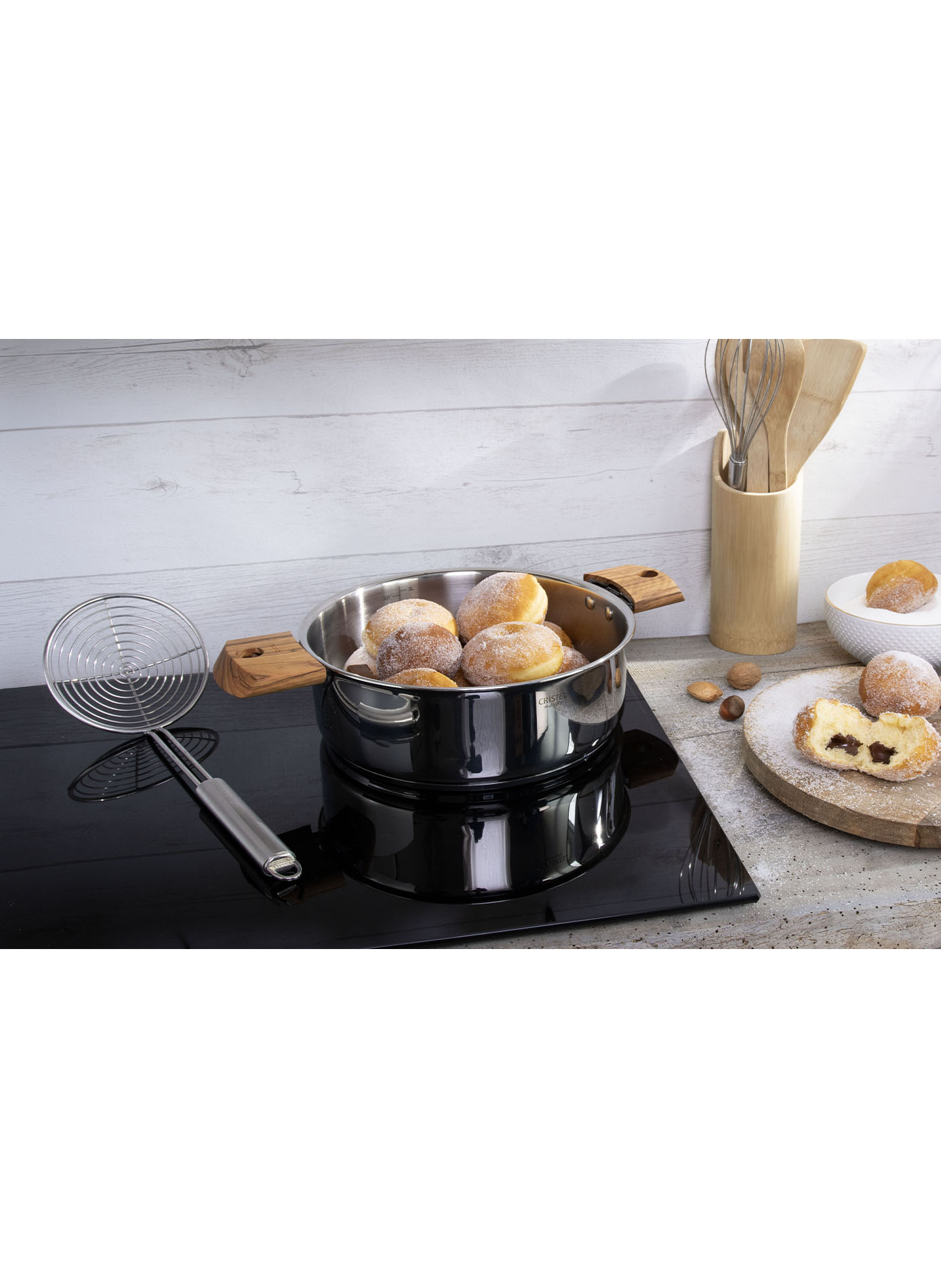 Ecumoire à friture Poc en inox CRISTEL Gris