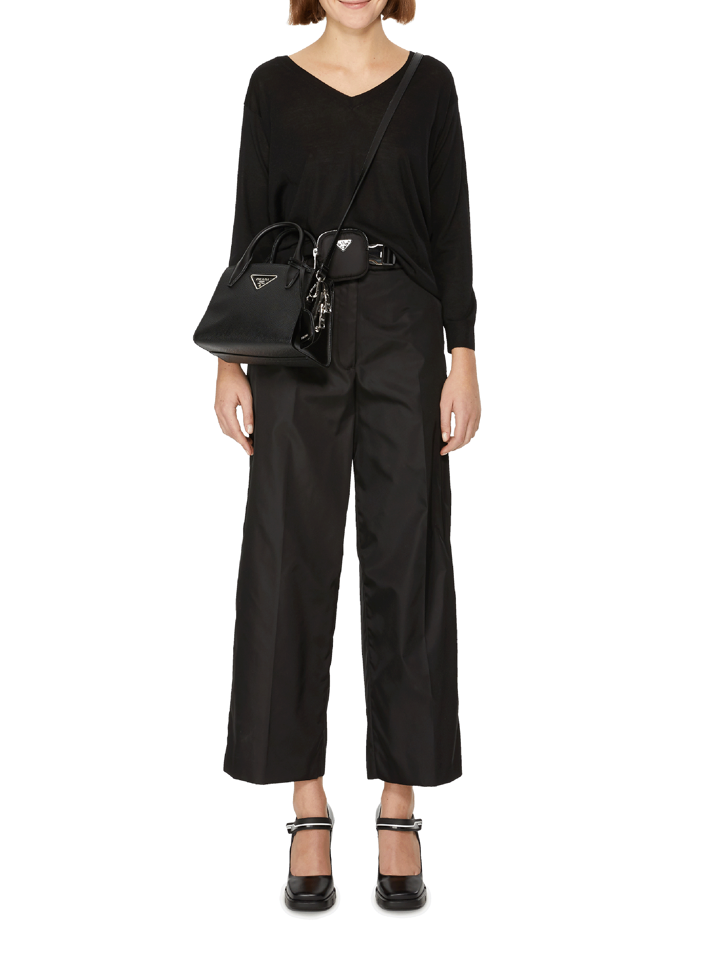 Calfskin leather Mary Janes  PRADA Black