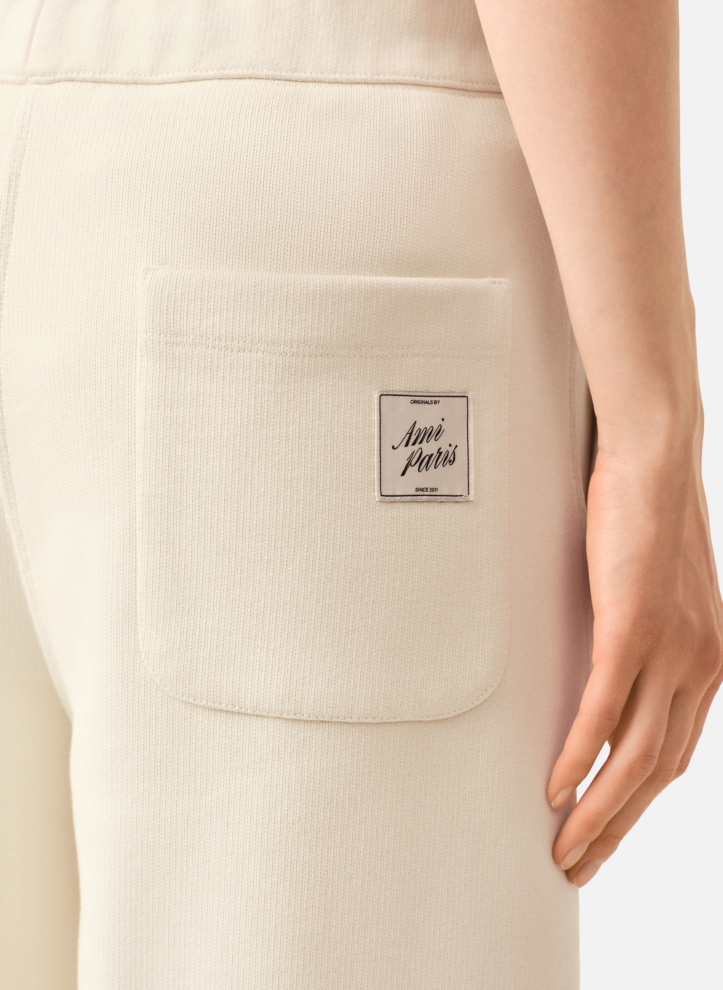 Jogging unisexe en coton étiquette héritage ami paris AMI PARIS Blanc