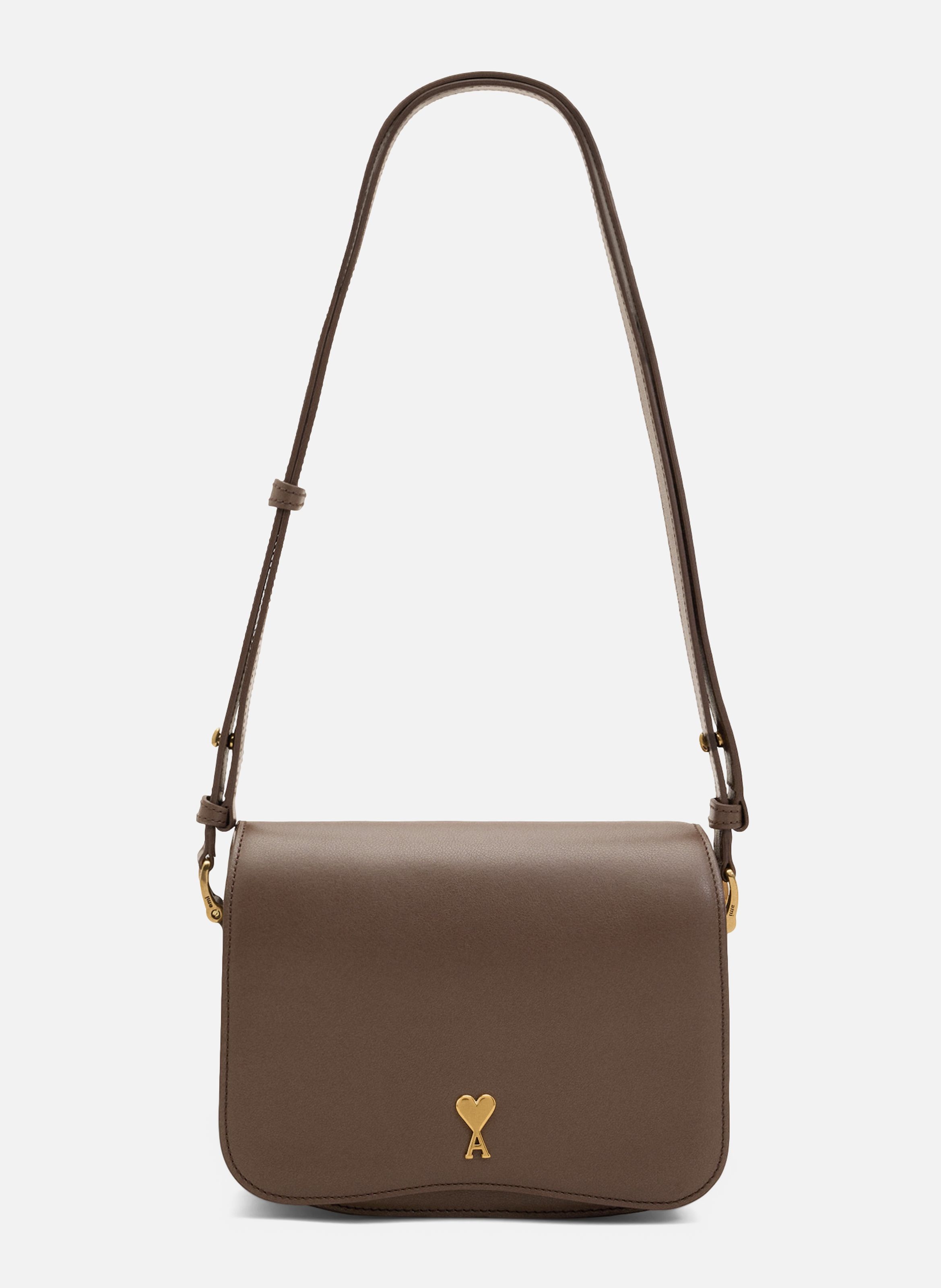 Sac paris paris unisexe en cuir de vachette AMI PARIS Marron