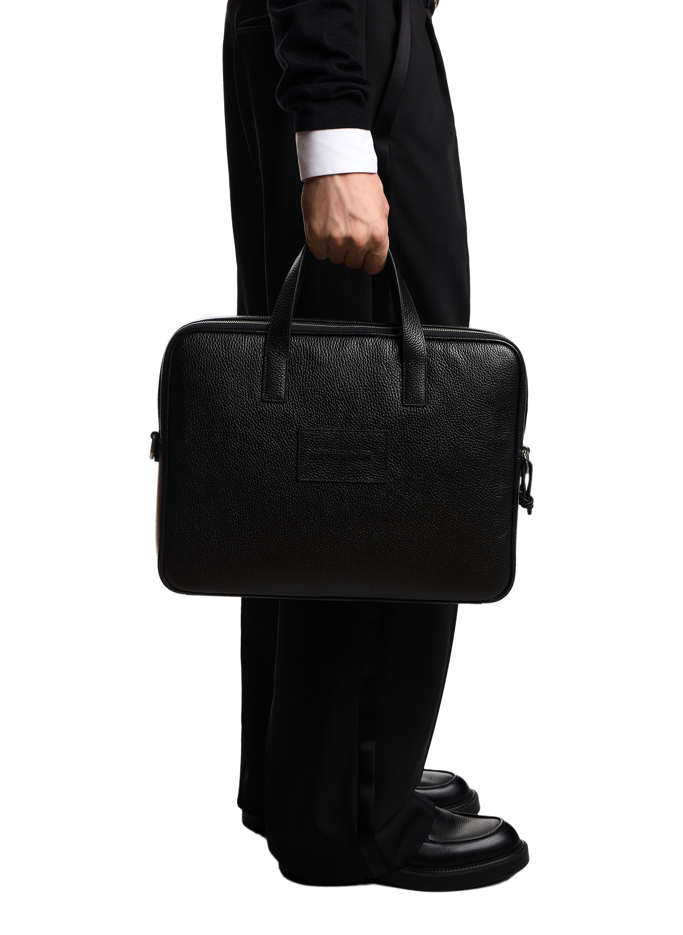 Sac à main en cuir EMPORIO ARMANI Noir