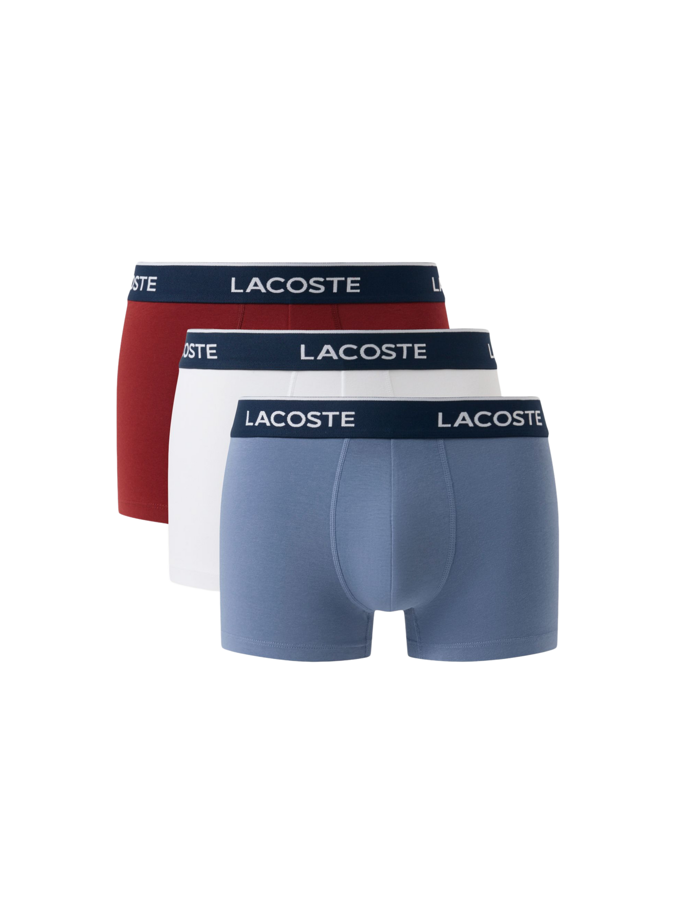 Lot de 3 caleçons en coton mélangé LACOSTE Multicolore
