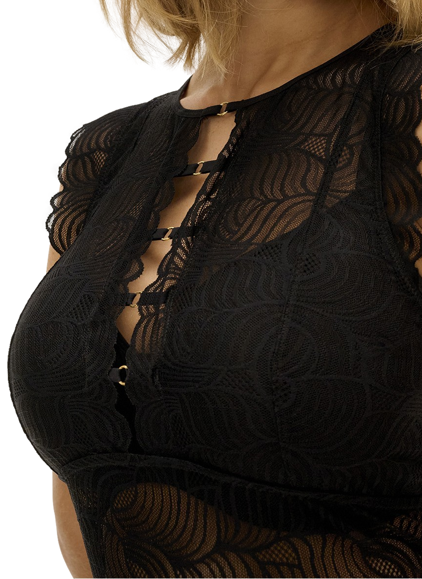 Lace bodysuit FREYA Black
