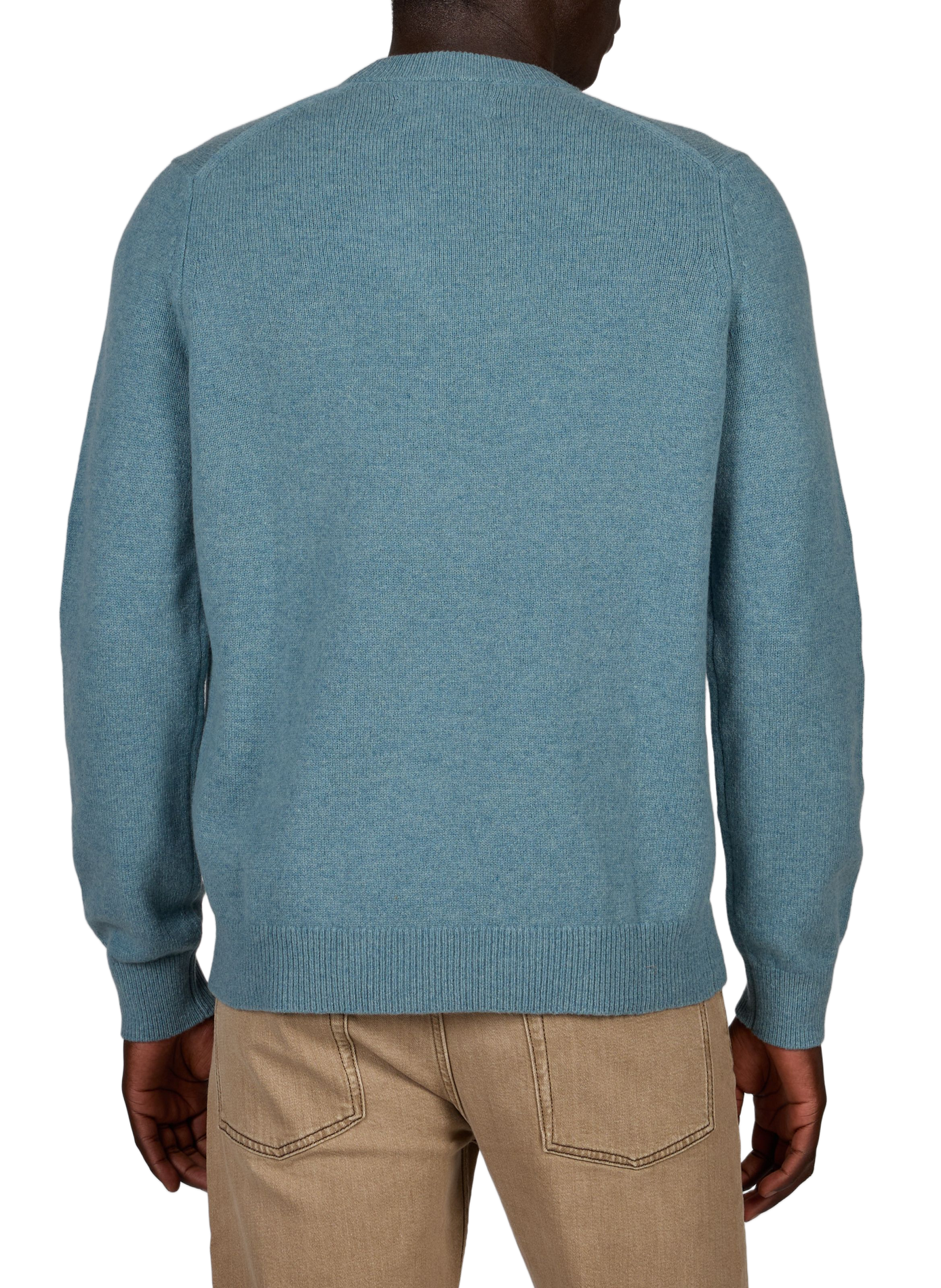 Pull droit en laine mérinos | Bleu SAMSOE SAMSOE Homme