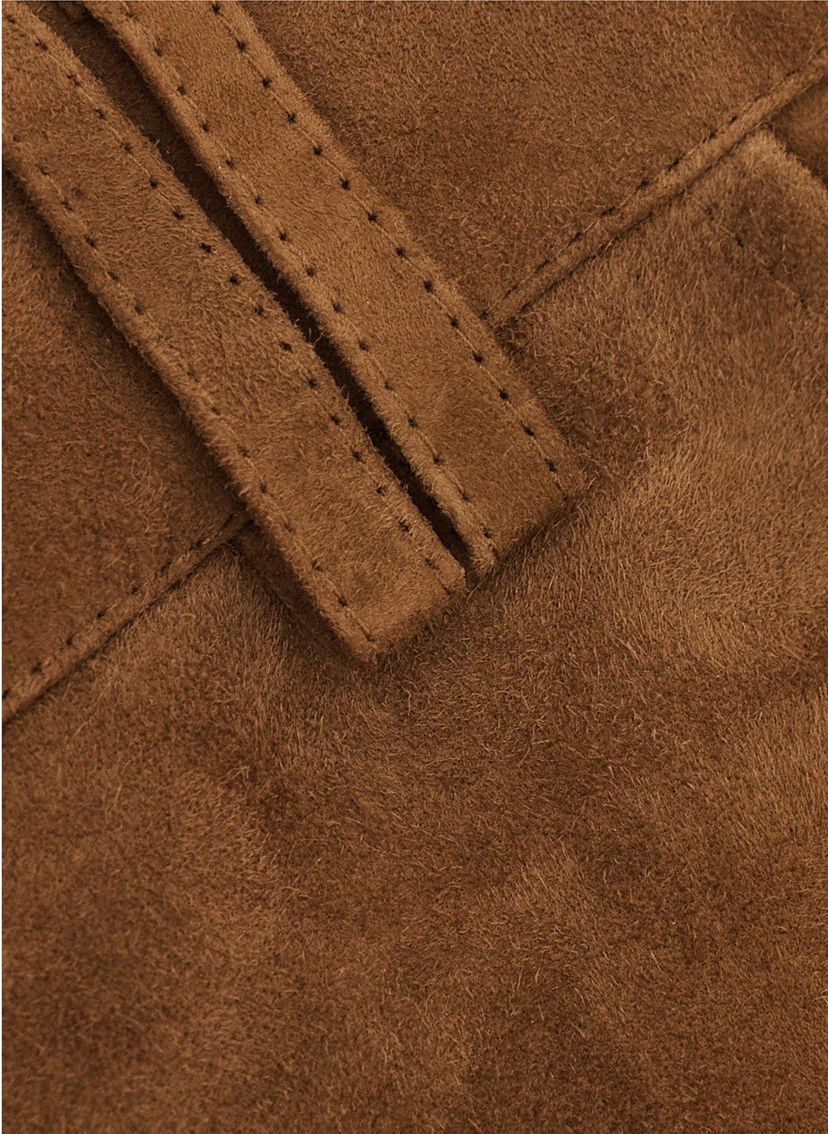 Pantalon slim en cuir suédé sita BA&SH Marron
