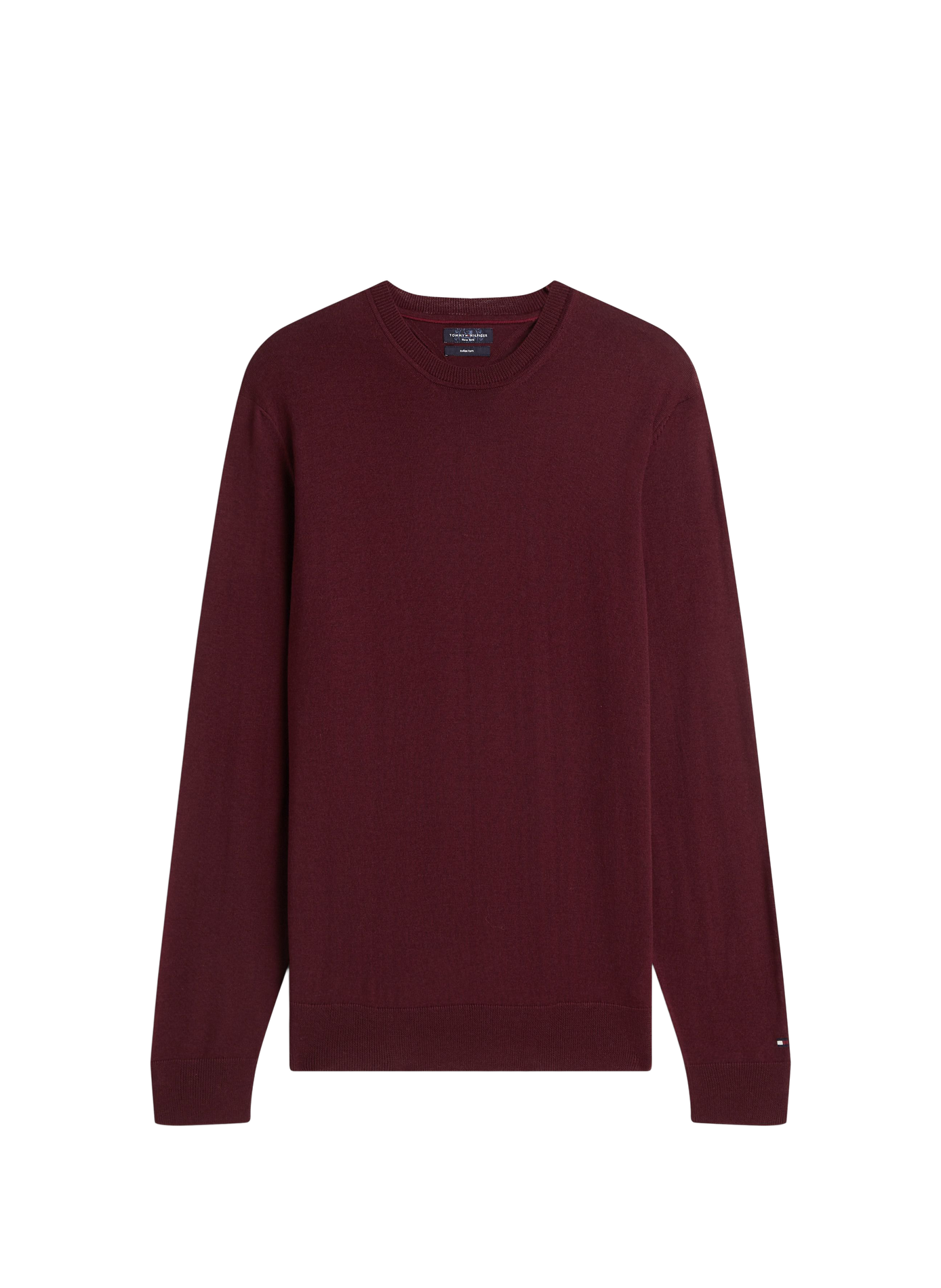 Round neck wool straight sweater TOMMY HILFIGER Red
