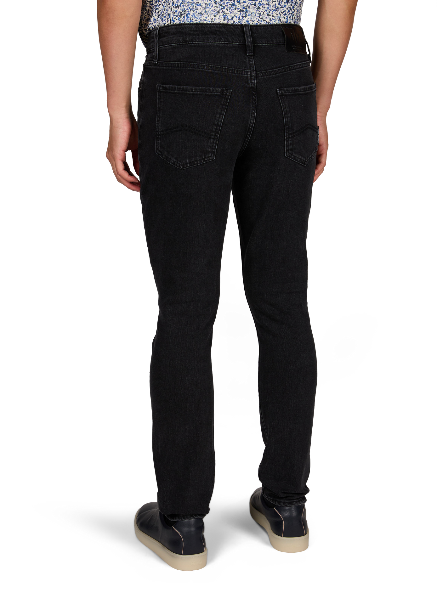 Jean slim en denim de coton stretch ARMANI EXCHANGE Gris