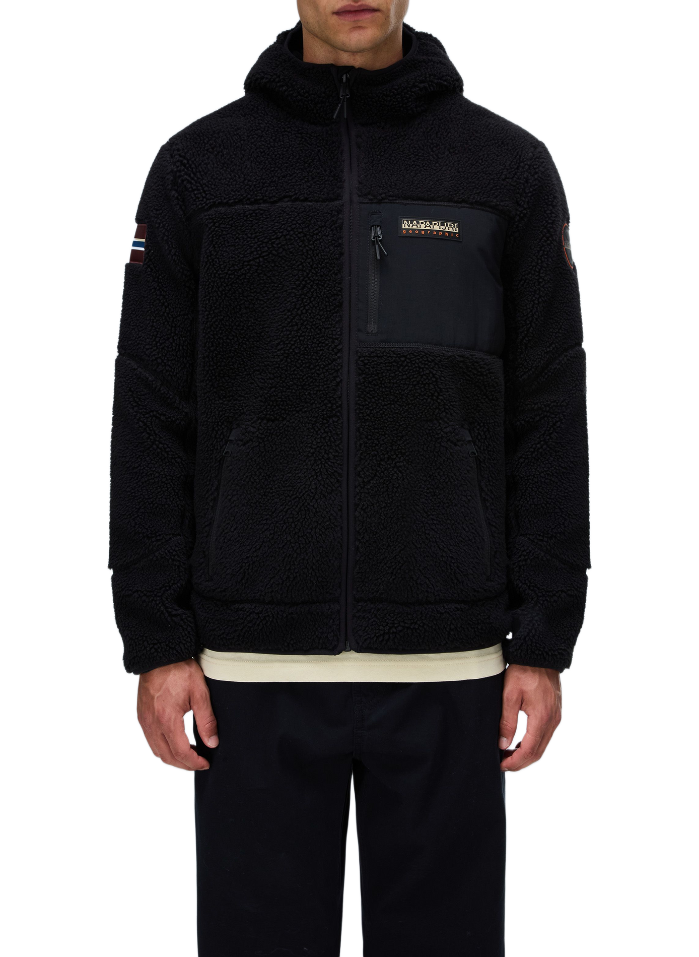 Polaire zippée droite à capuche  NAPAPIJRI Noir