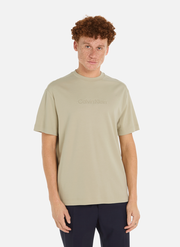CALVIN KLEIN T-shirt en coton  Beige