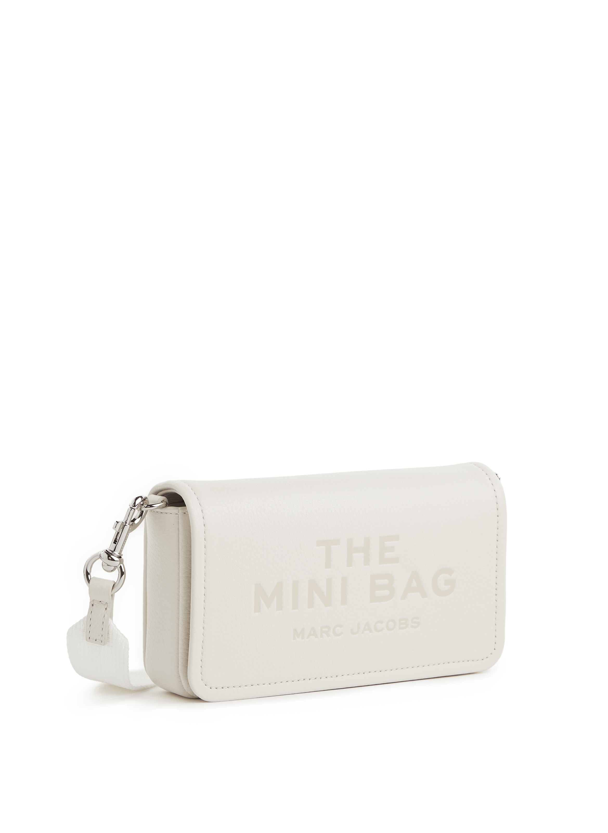The Leather Mini Shoulder Bag in leather | White MARC JACOBS Women