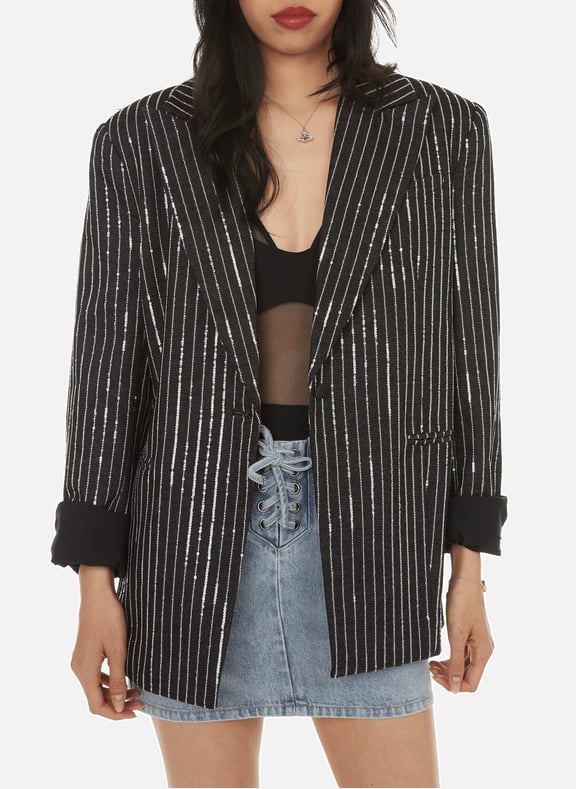 Oversized sequin blazer Black by ROTATE ROTATE Oversized sequin blazer Black