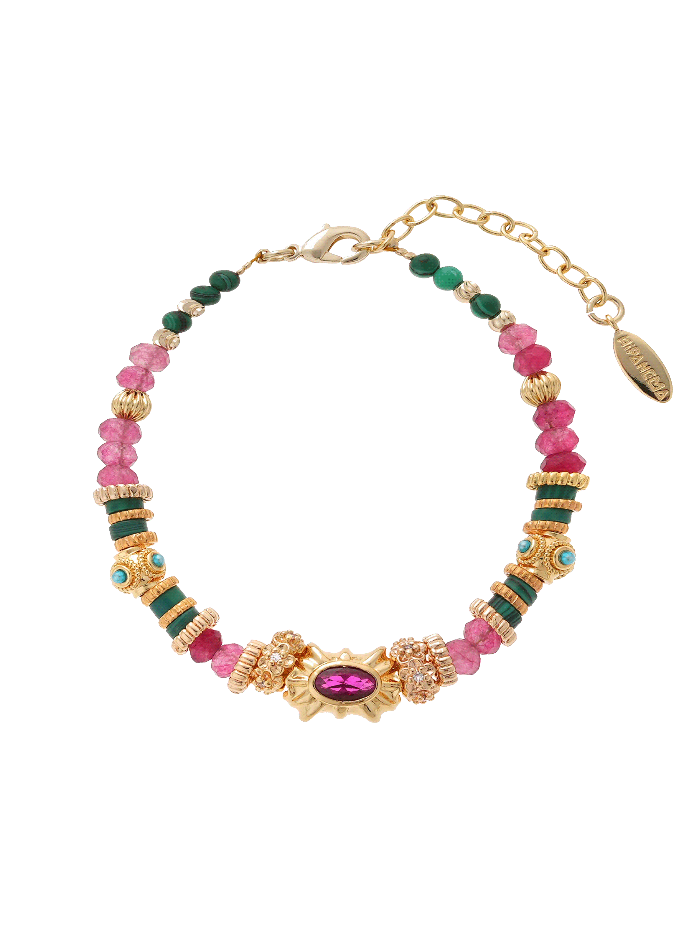 Bracelet régable avec perles tad HIPANEMA Rose