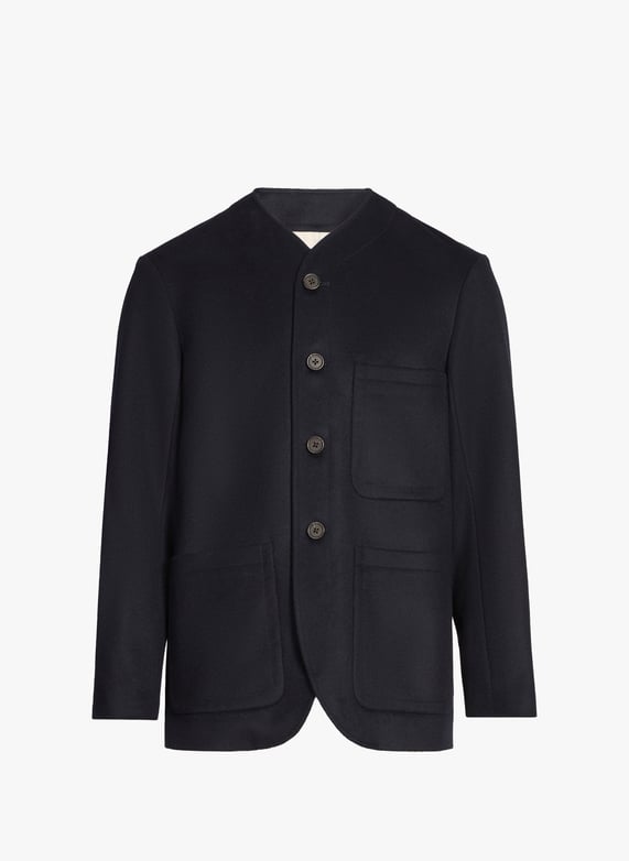Straight blazer in blended wool and cashmere | Blue by EMPORIO ARMANI Straight blazer in blended wool and cashmere Blue