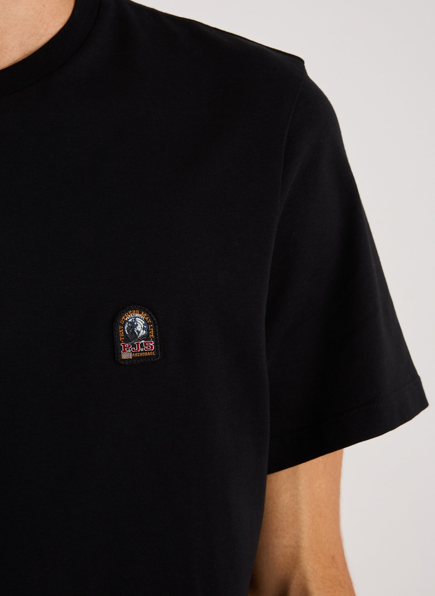 T-shirt en coton Patch PARAJUMPERS Noir