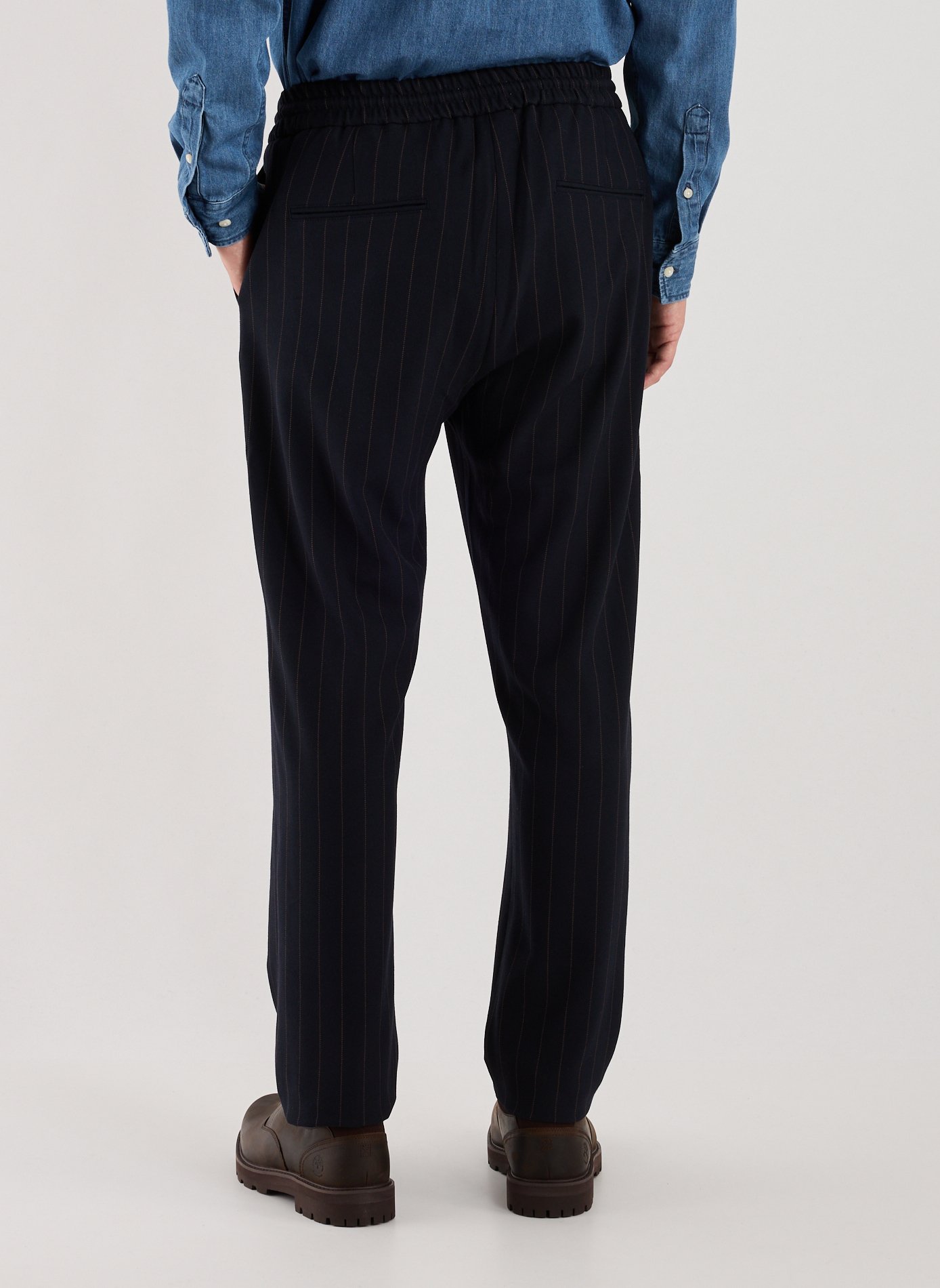 Pantalon droit rayé  LES DEUX Bleu