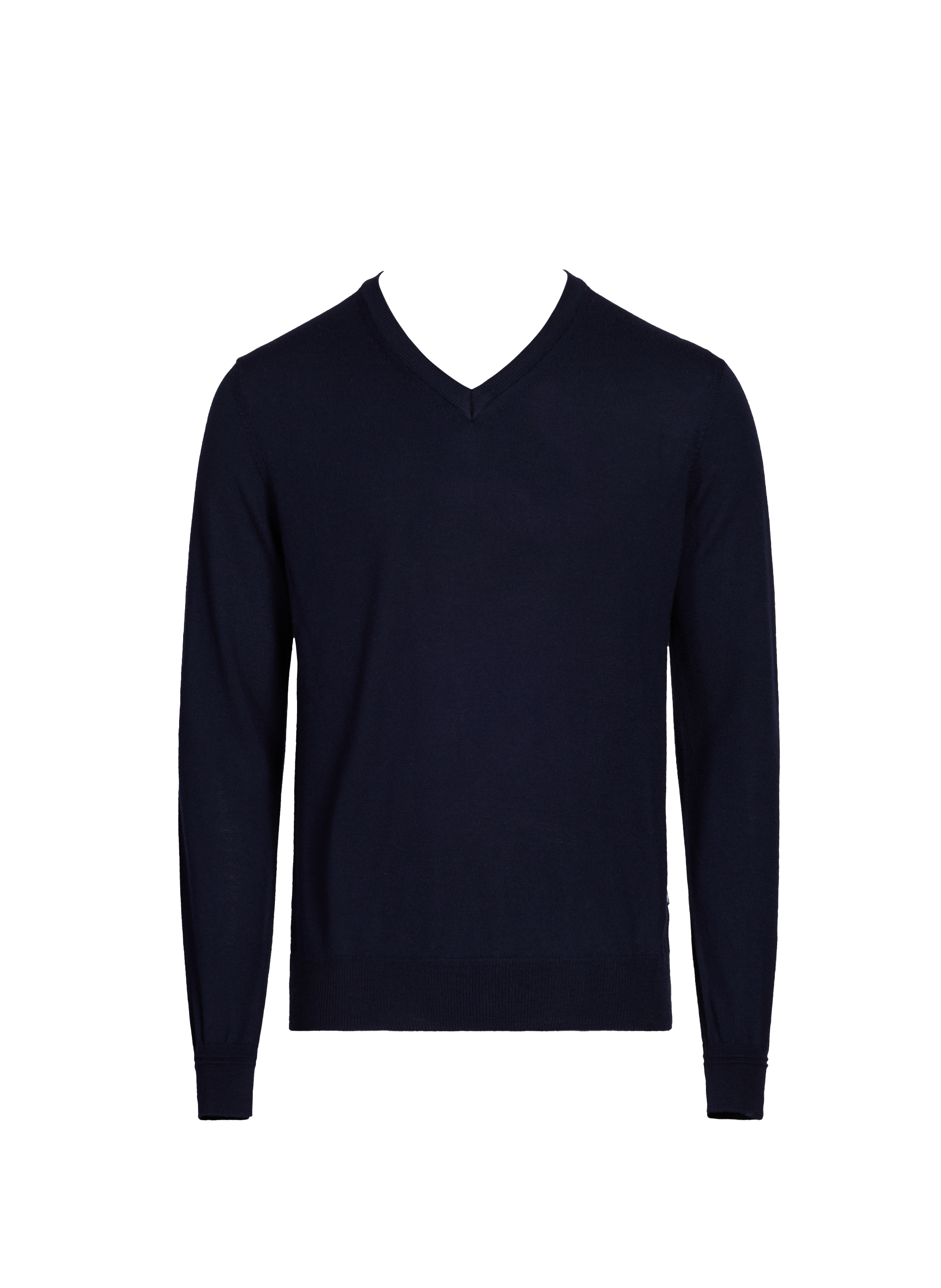 FACONNABLE Pull col V en laine Bleu