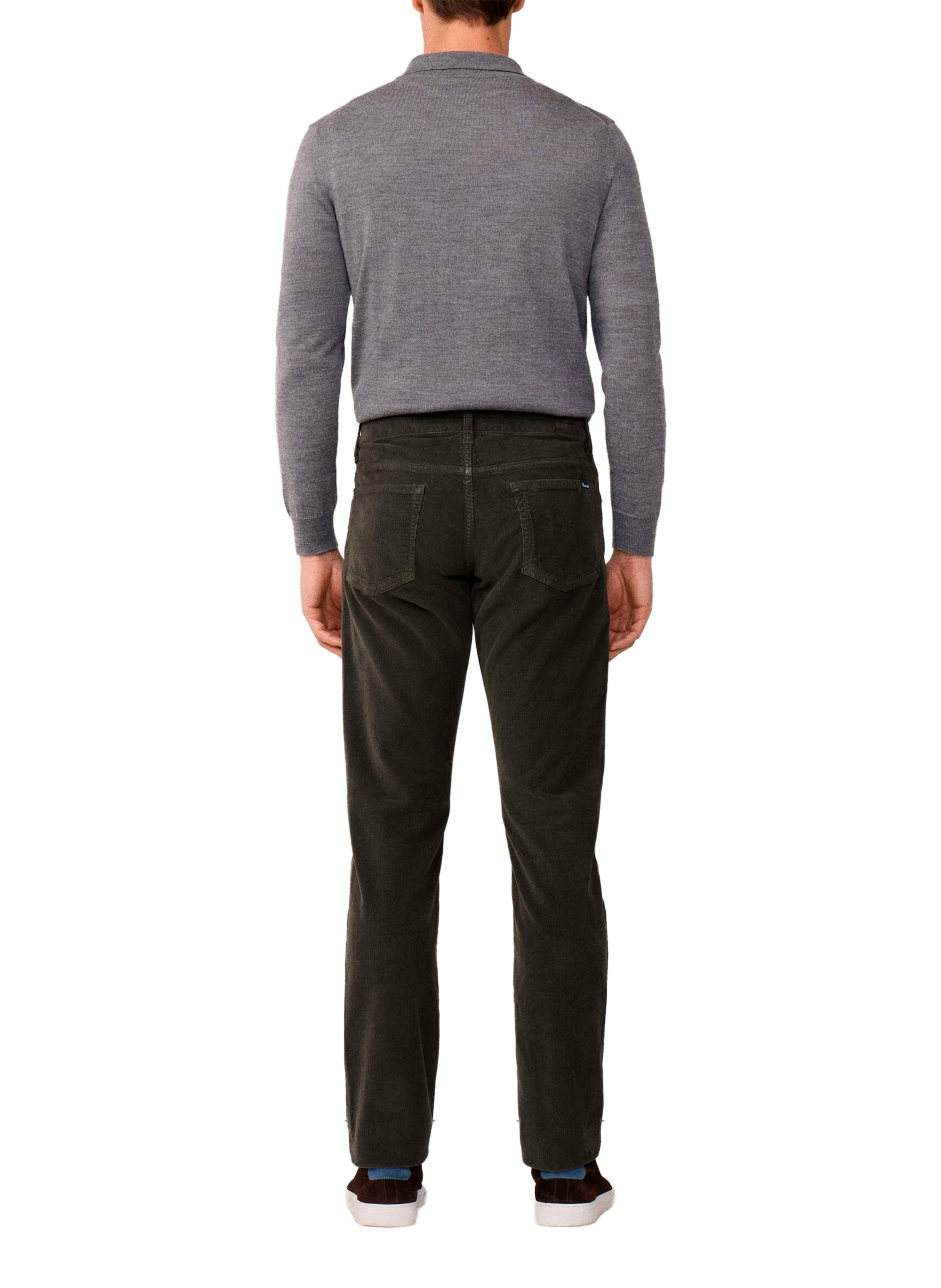 Pantalon en velours côtelé  FACONNABLE Kaki