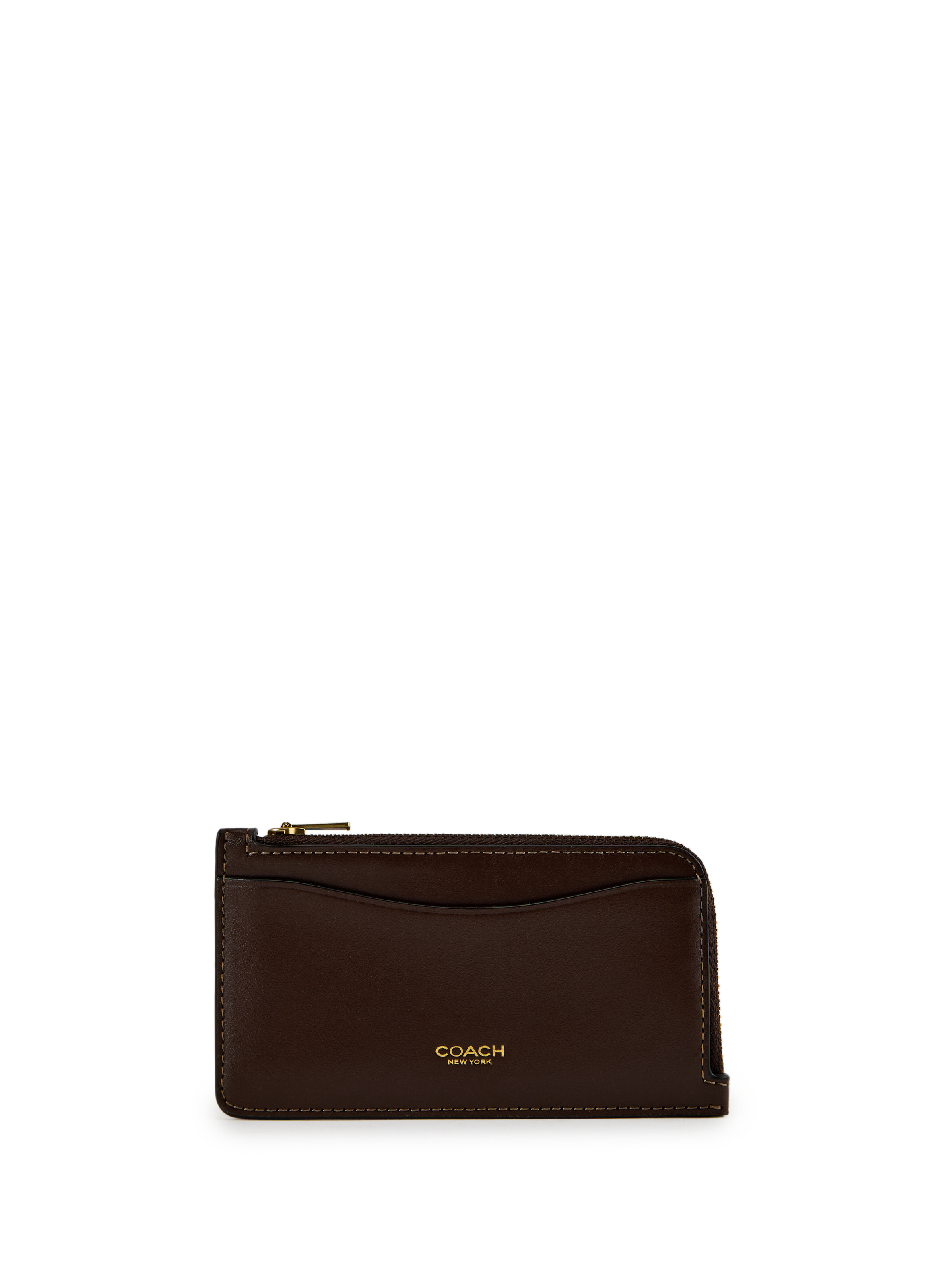 COACH Zippered card holder New York Brown