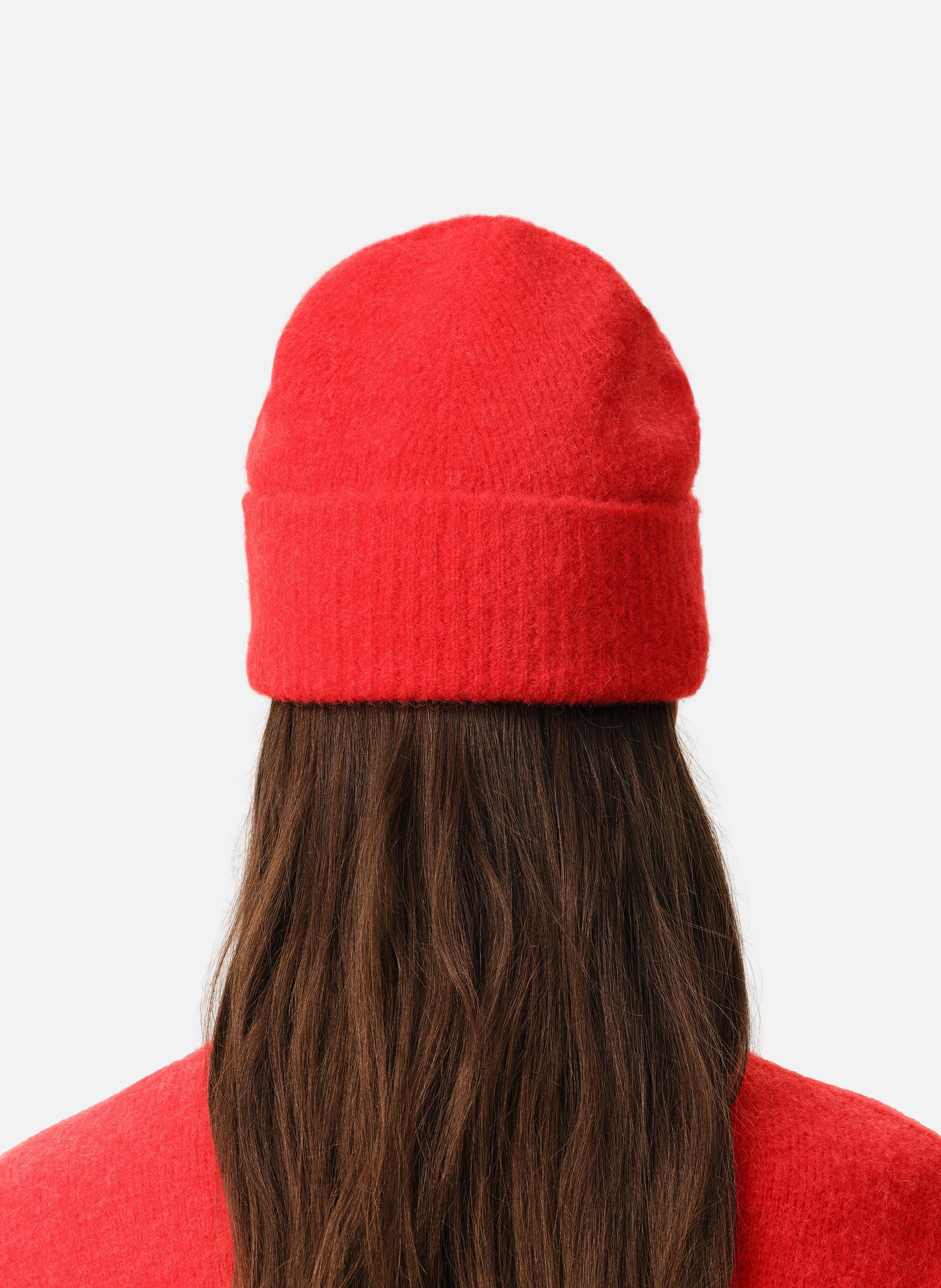 Bonnet ami de coeur en alpaga unisexe AMI PARIS Rouge