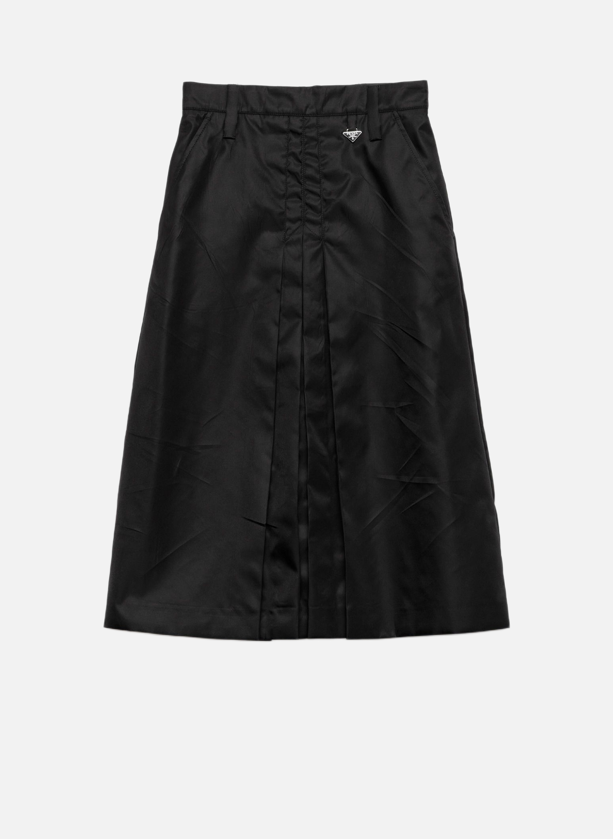 Jupe évasée en re-nylon PRADA Noir