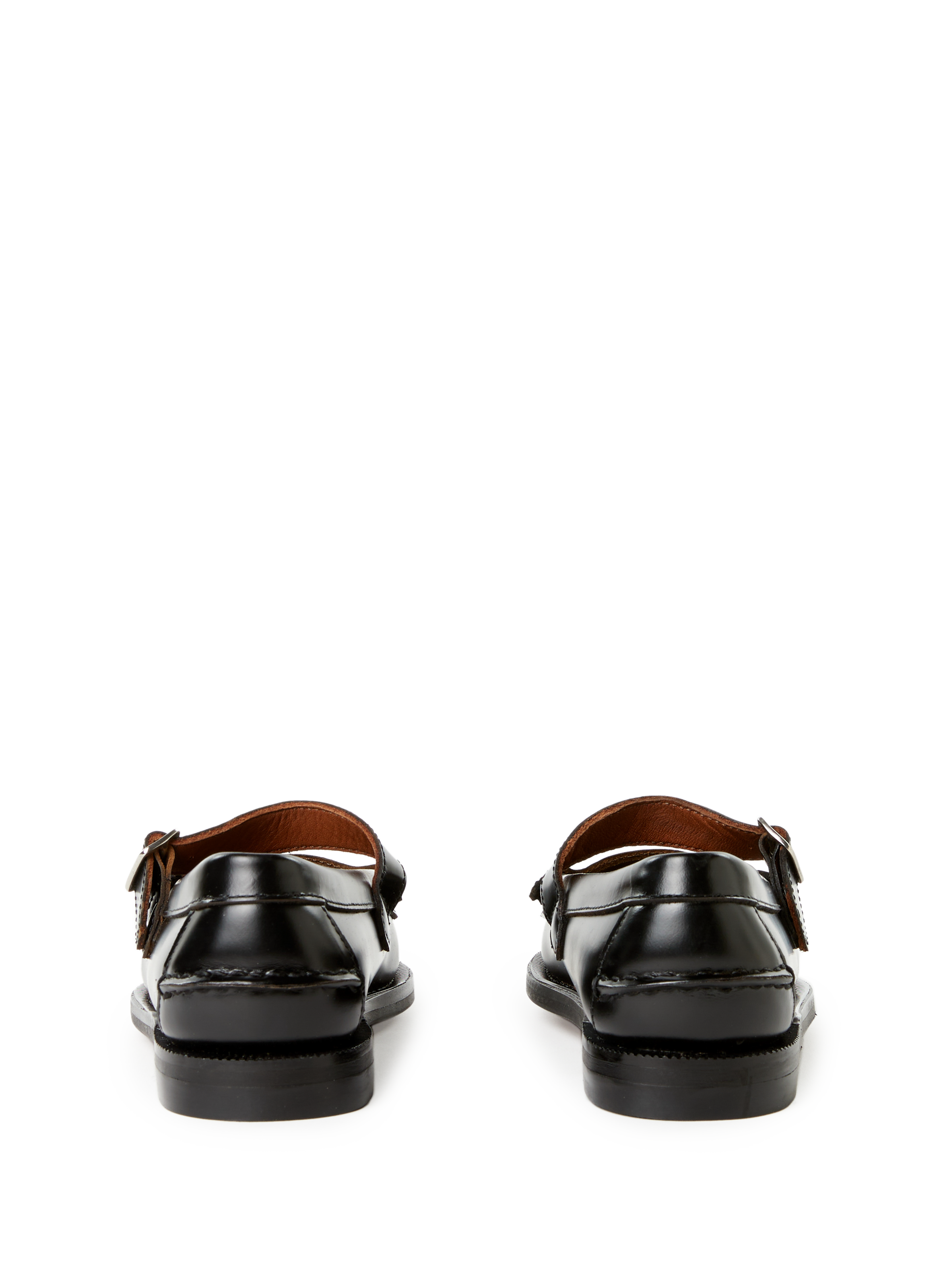 Buckle leather loafers SEBAGO Black