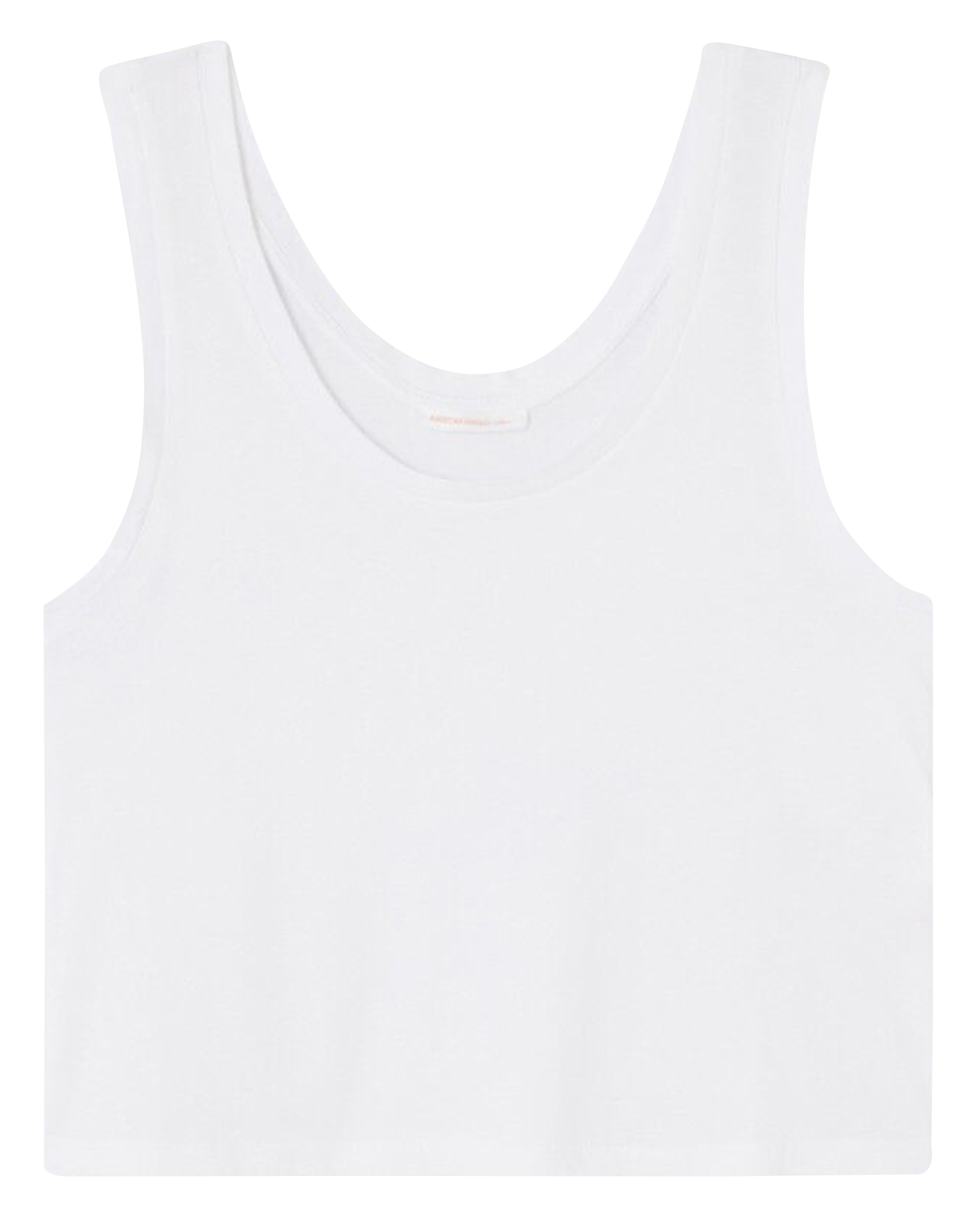 Débardeur droit en coton apoly AMERICAN VINTAGE Blanc