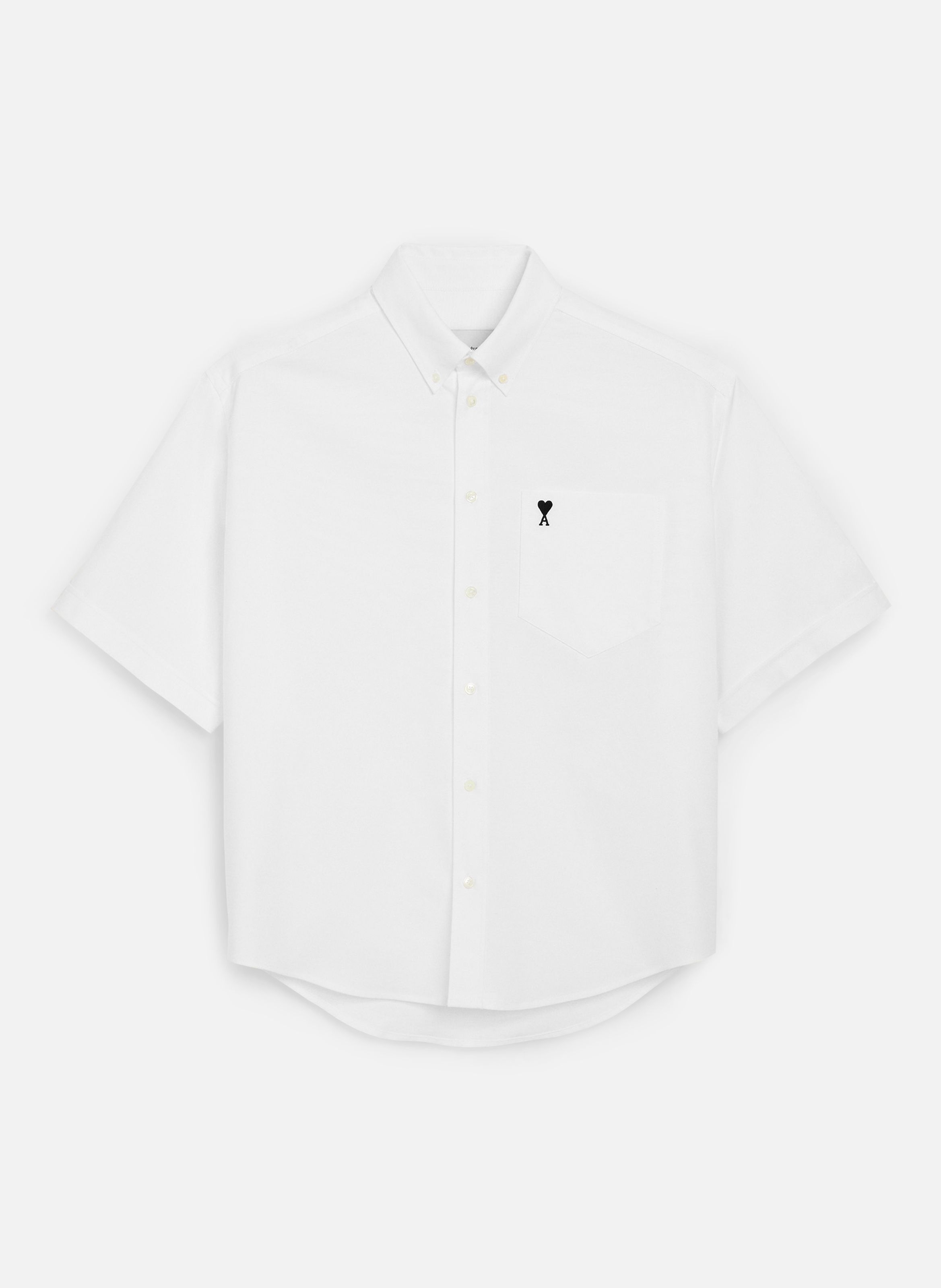 Chemise boxy ami de coeur en coton AMI PARIS Blanc