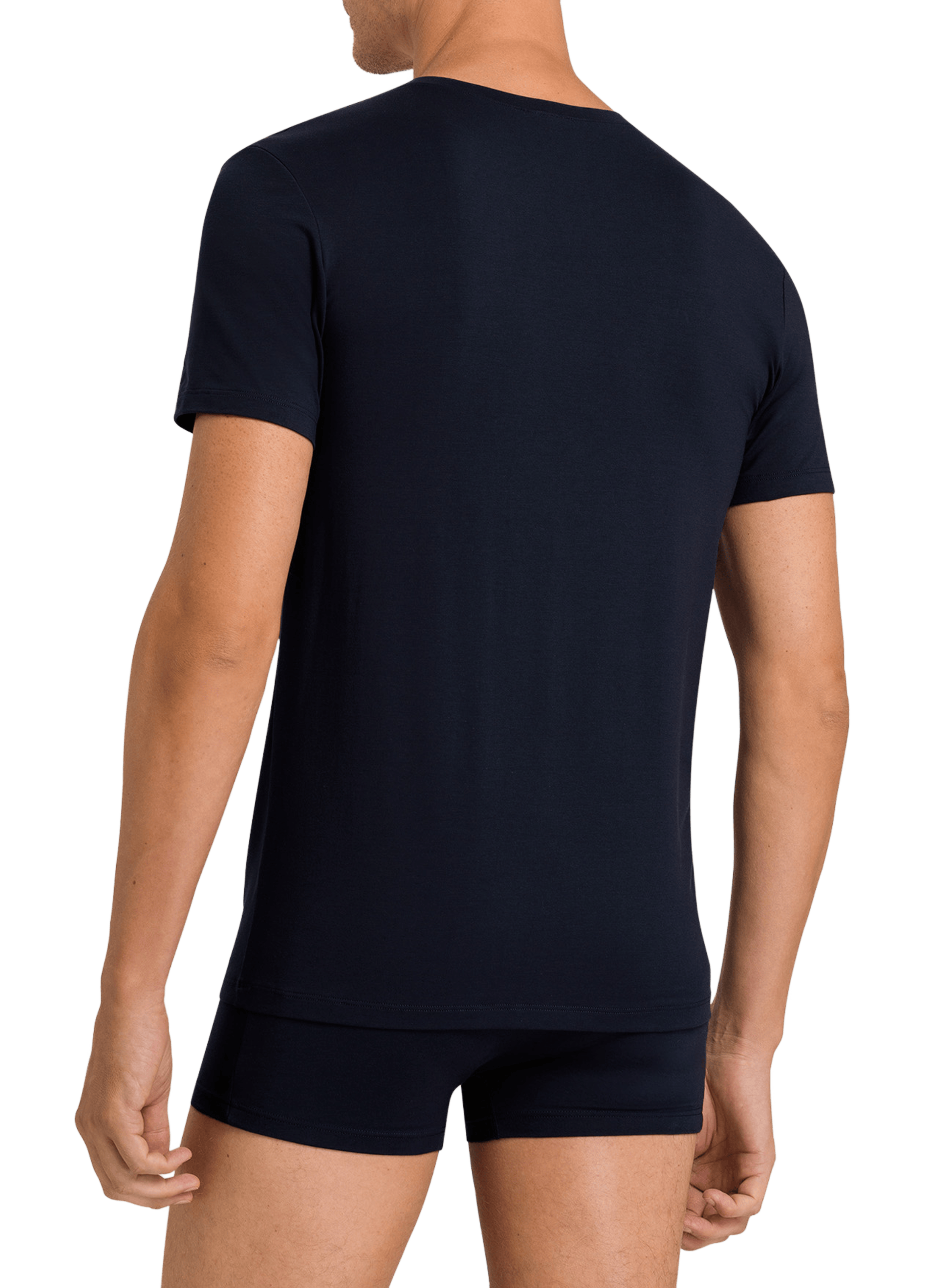 Cotton T-shirt HANRO Blue