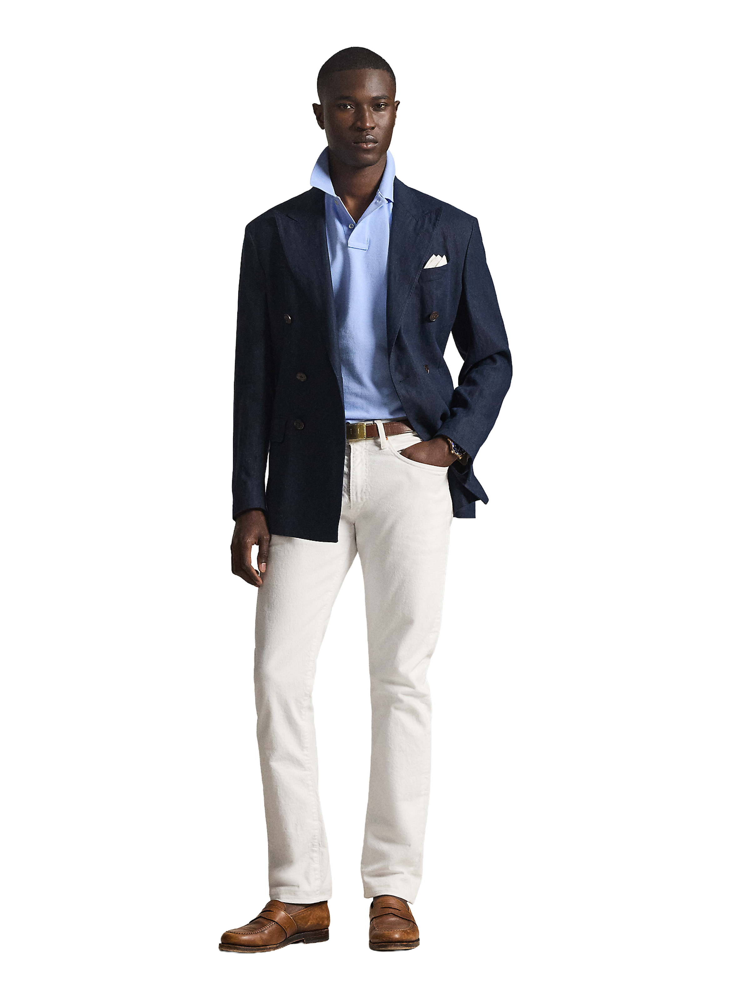  Cotton polo shirt  Blue