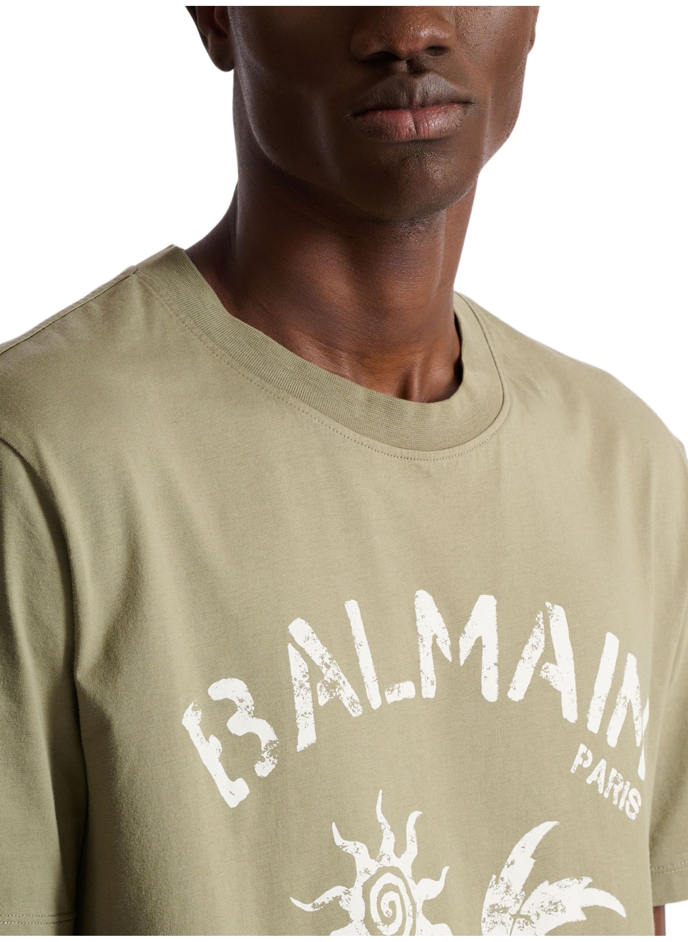 T-shirt imprimé balmain plage BALMAIN Vert