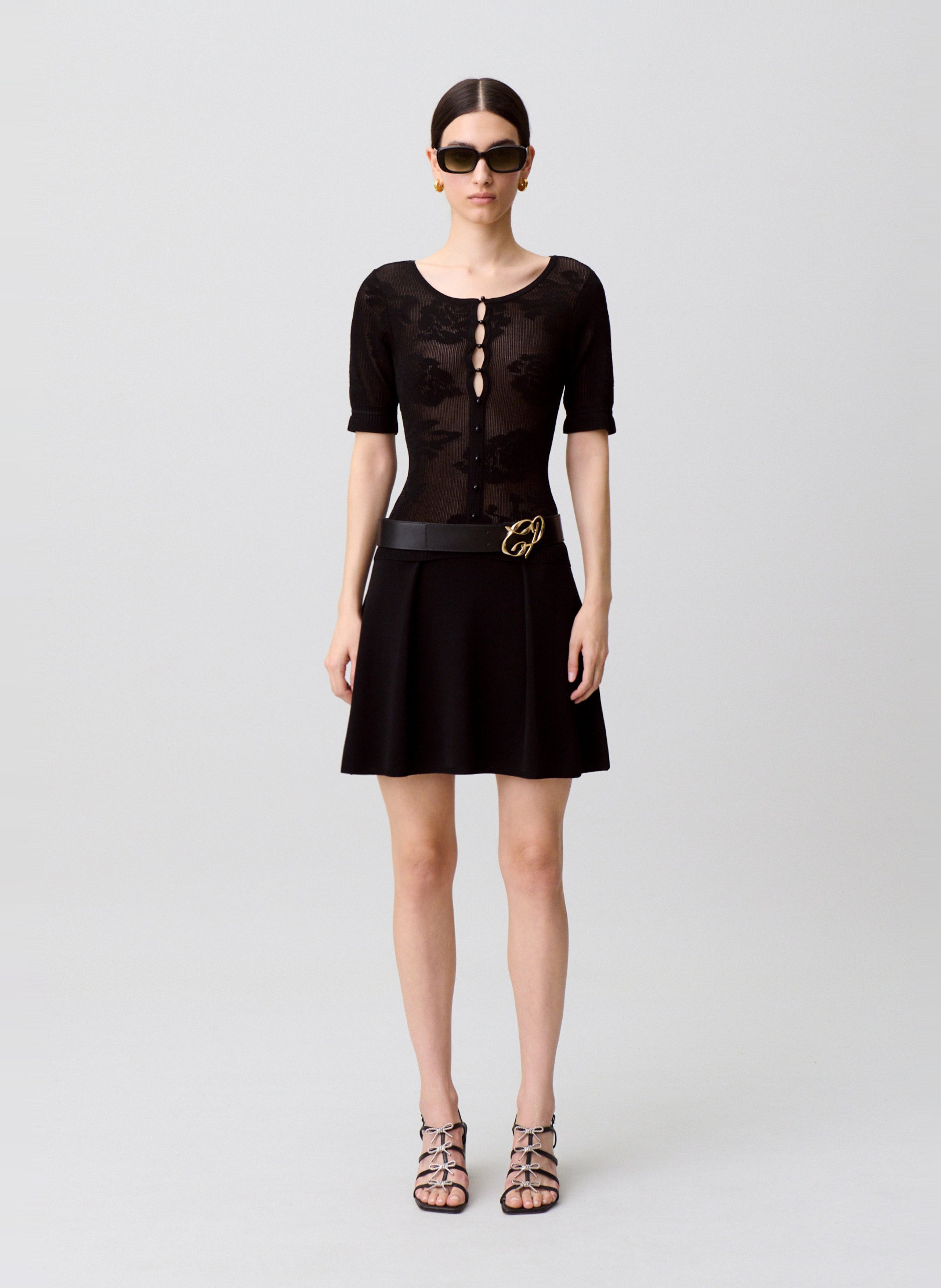 Robe courte col rond CLAUDIE PIERLOT Noir