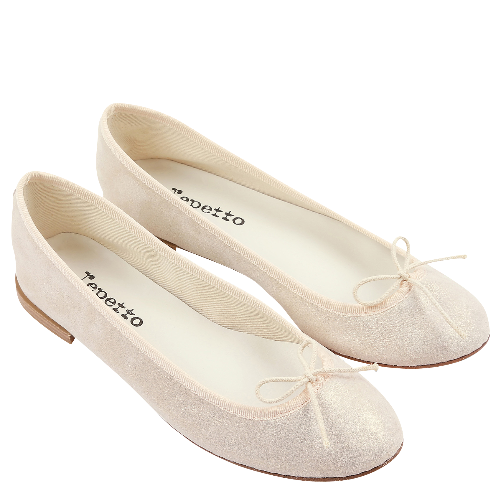 Ballerines en cuir cendrillon REPETTO Blanc