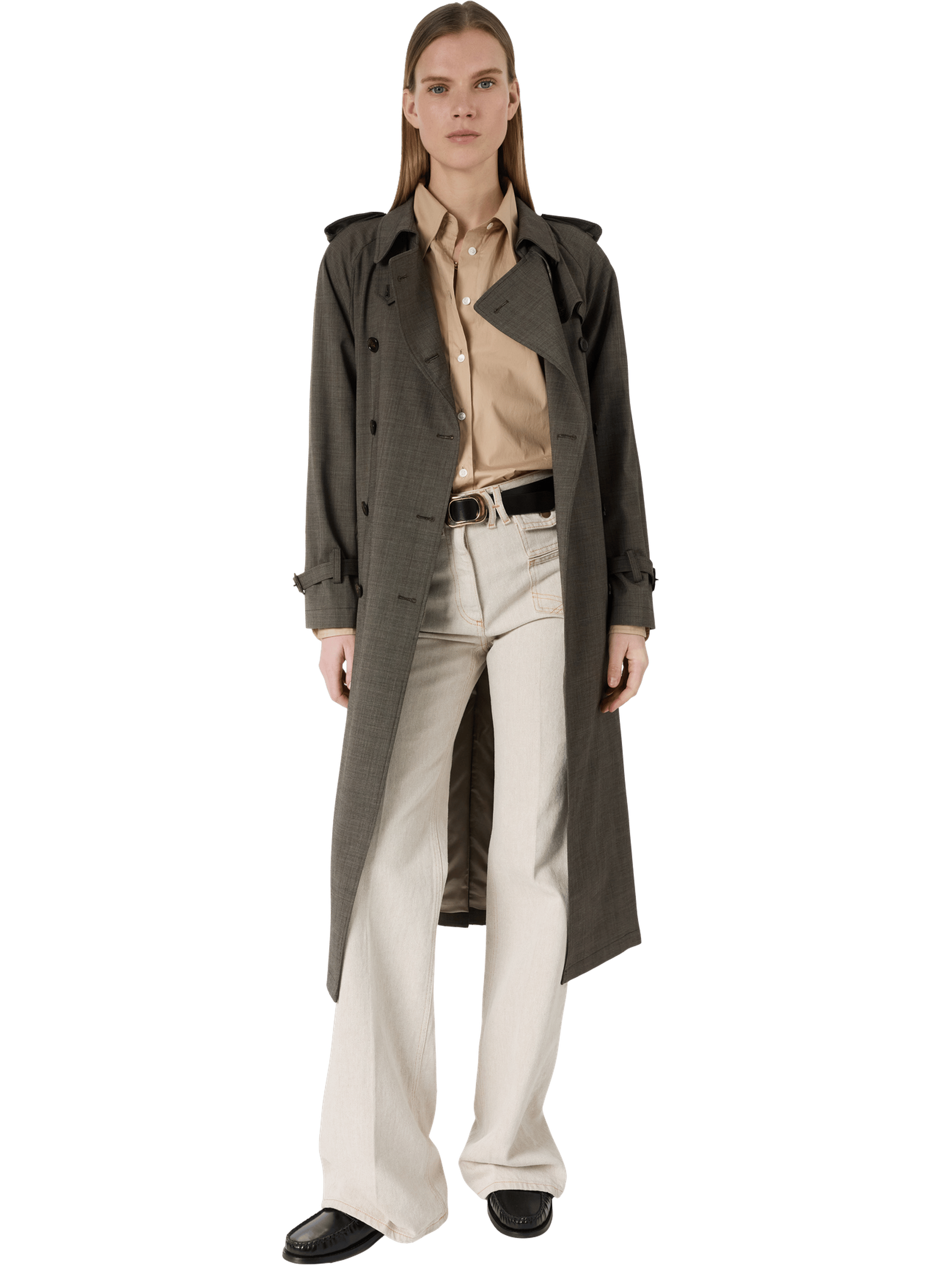 Trench long fil à fil - serge GERARD DAREL Marron