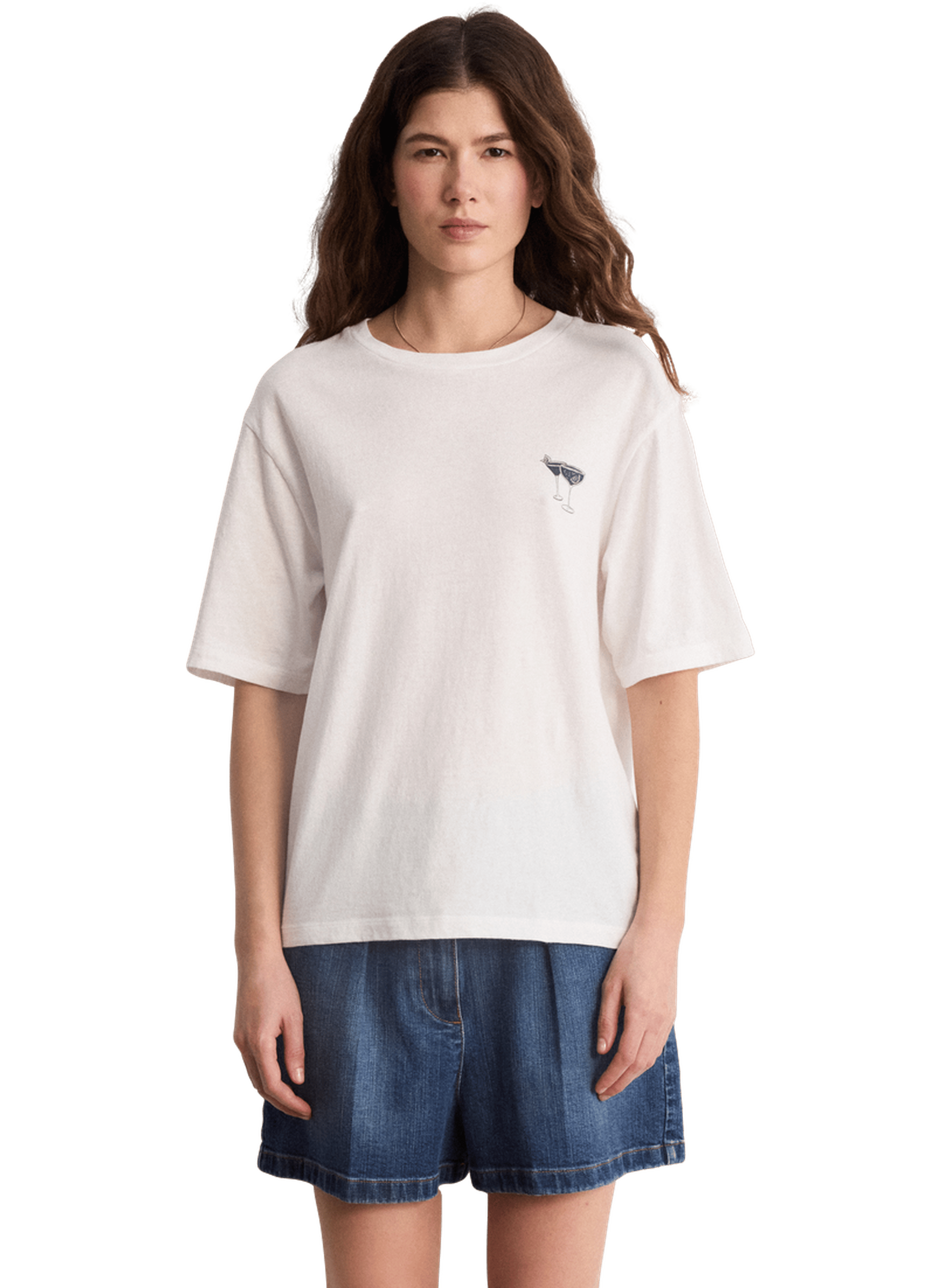 T-shirt en coton sérigraphié PABLO Blanc